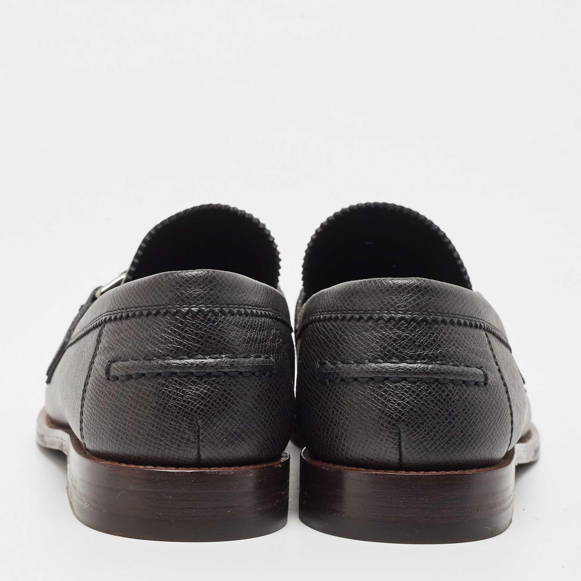 Louis Vuitton Black Leather Major Loafers Size 43 1
