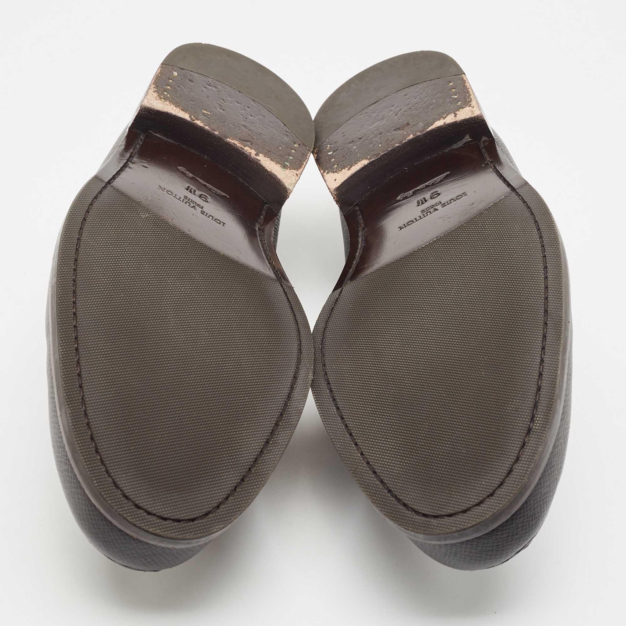 Louis Vuitton Black Leather Major Loafers Size 43 2