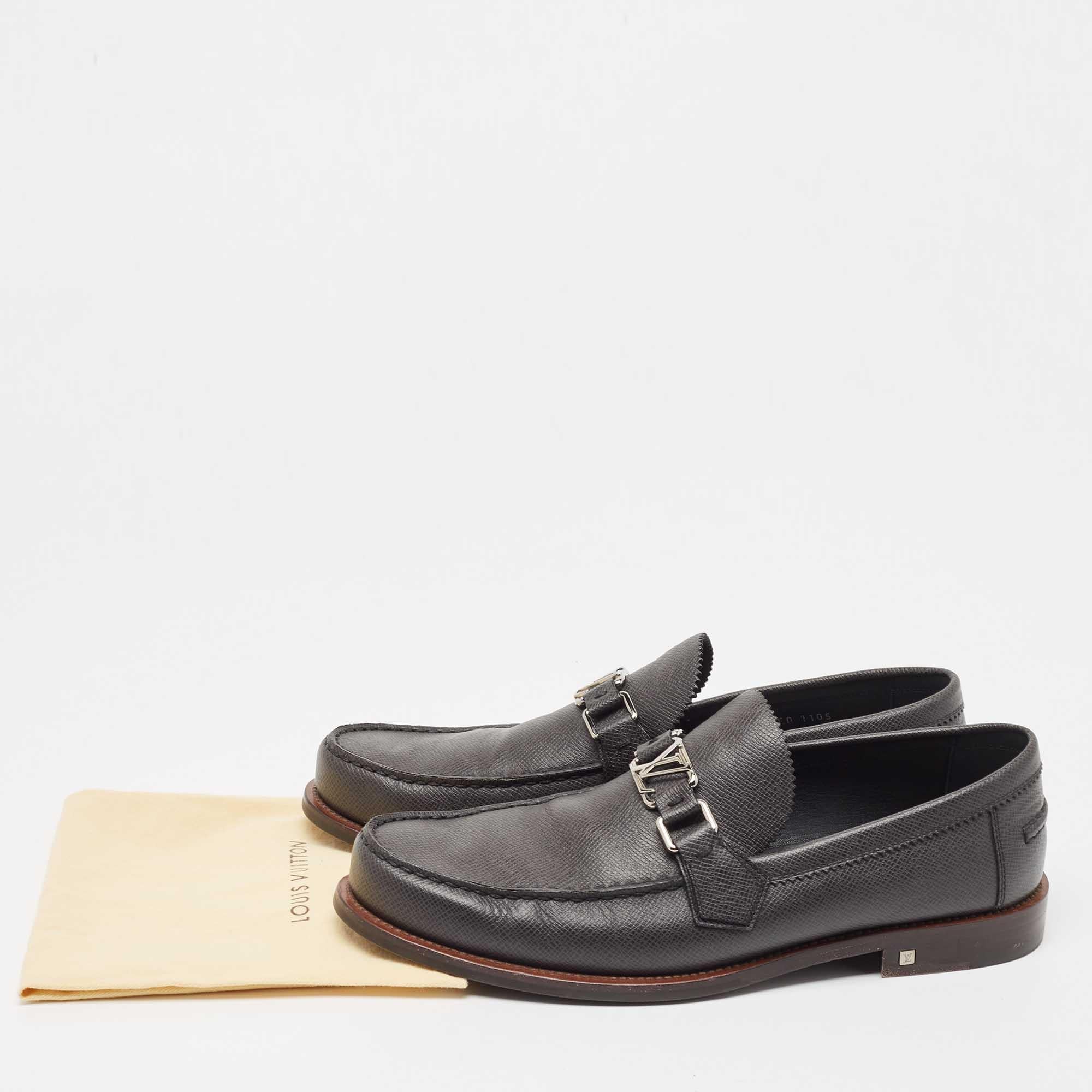 Louis Vuitton Black Leather Major Loafers Size 43 4