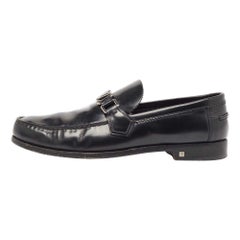 Louis Vuitton Black Leather Major Loafers Size 43