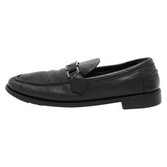 Louis Vuitton Black Leather Major Loafers Size 43