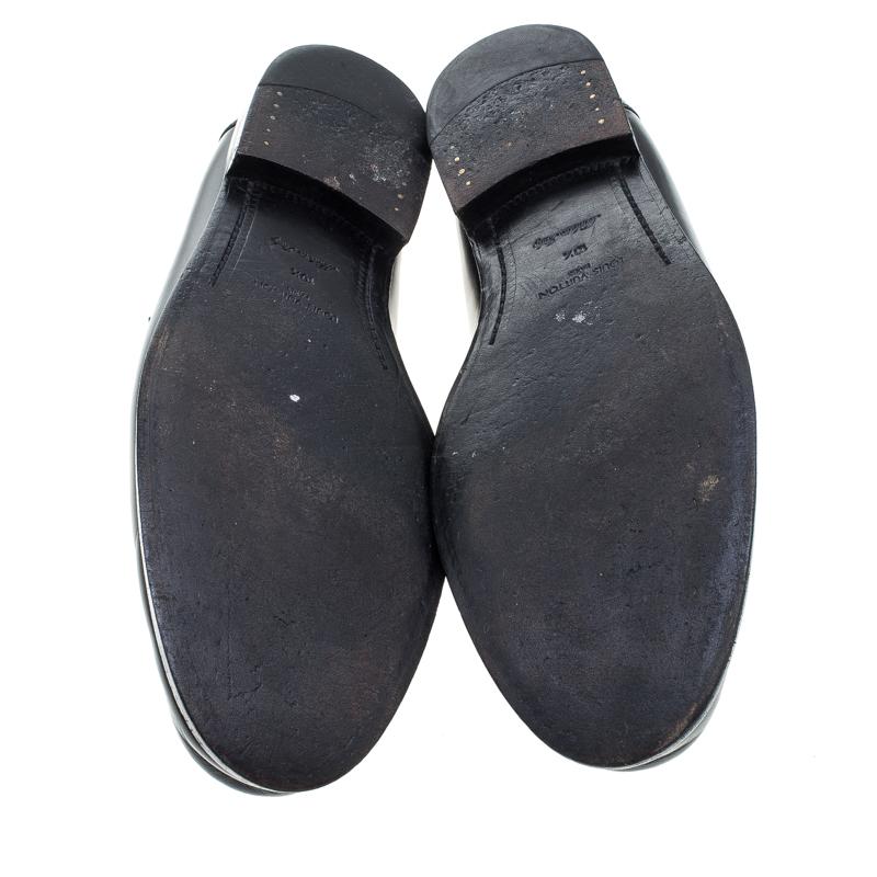 Louis Vuitton Black Leather Major Loafers Size 44.5 1