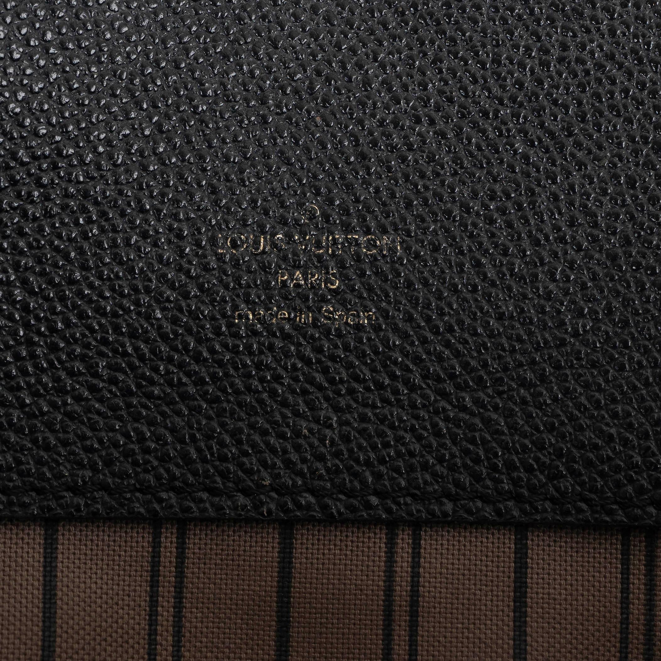 LOUIS VUITTON Borsa a spalla in pelle nera Monogram Empreinte BAGATELL in vendita 1