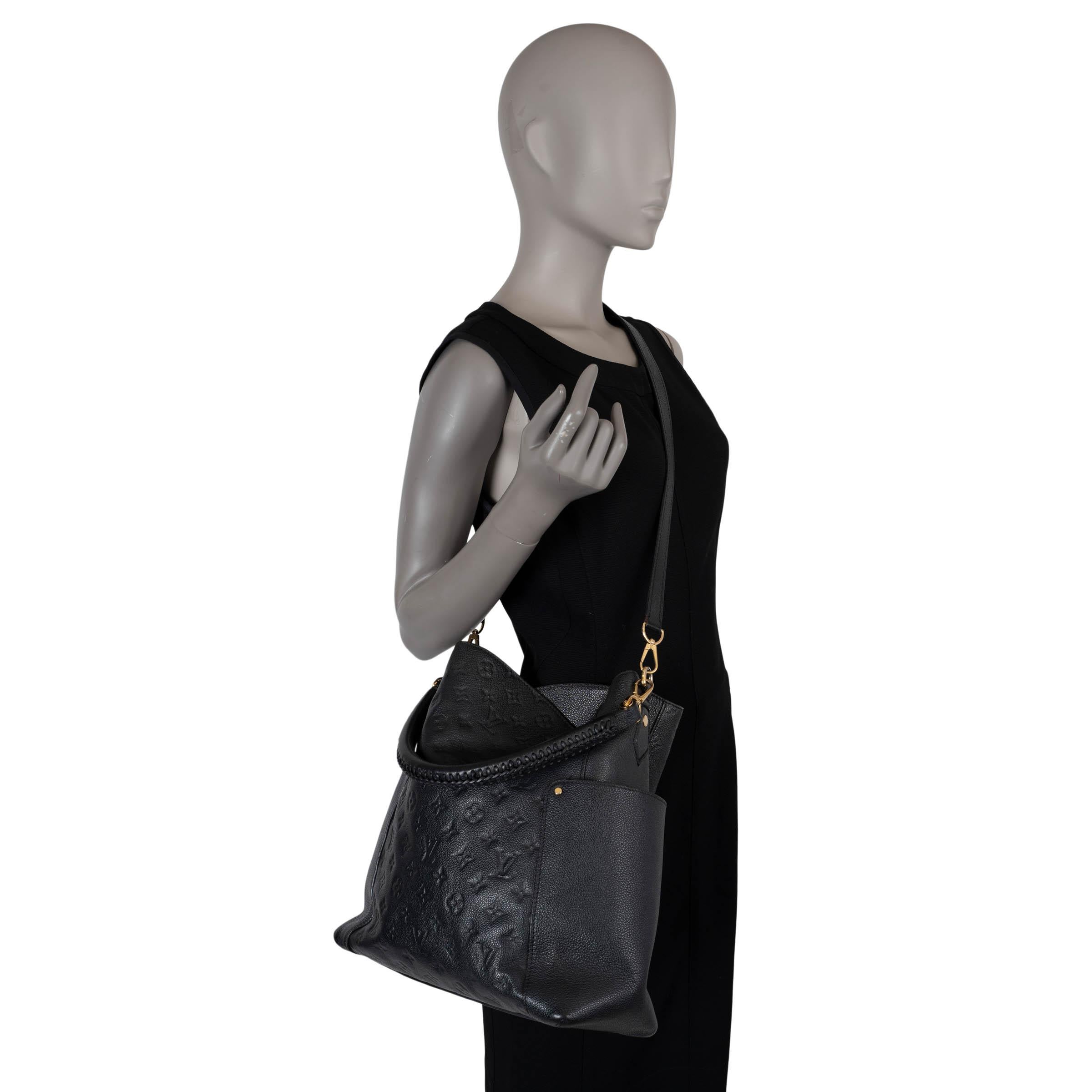 LOUIS VUITTON Borsa a spalla in pelle nera Monogram Empreinte BAGATELL in vendita 2