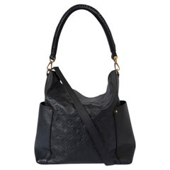 LOUIS VUITTON Borsa a spalla in pelle nera Monogram Empreinte BAGATELL