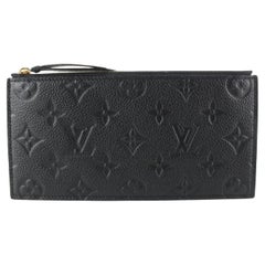 Louis Vuitton Black Leather Monogram Empreinte Felicie Zip Pouch Insert 3L830a