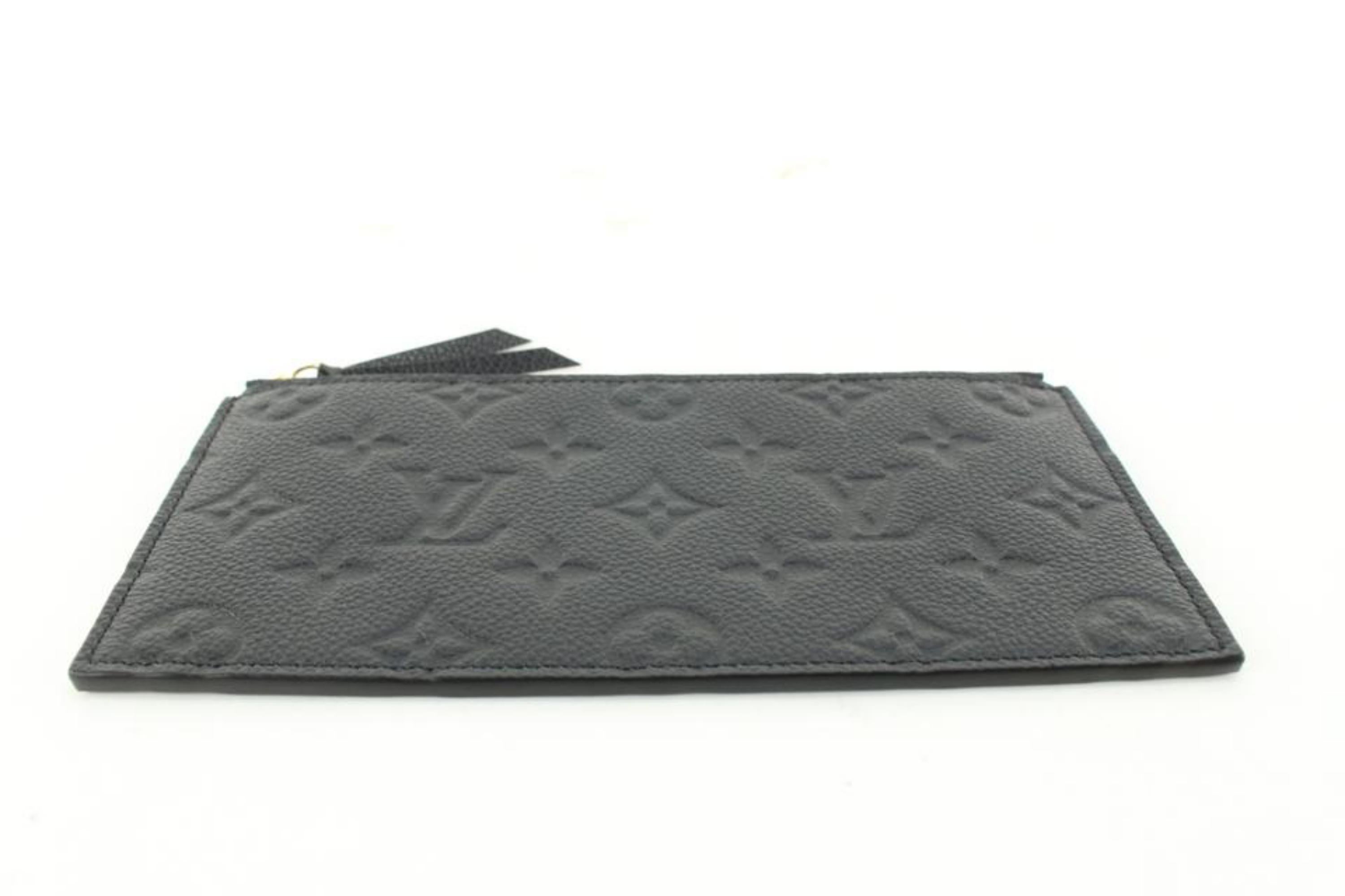Louis Vuitton Black Leather Monogram Empreinte Felicie Zip Pouch Insert 6lk712s 5