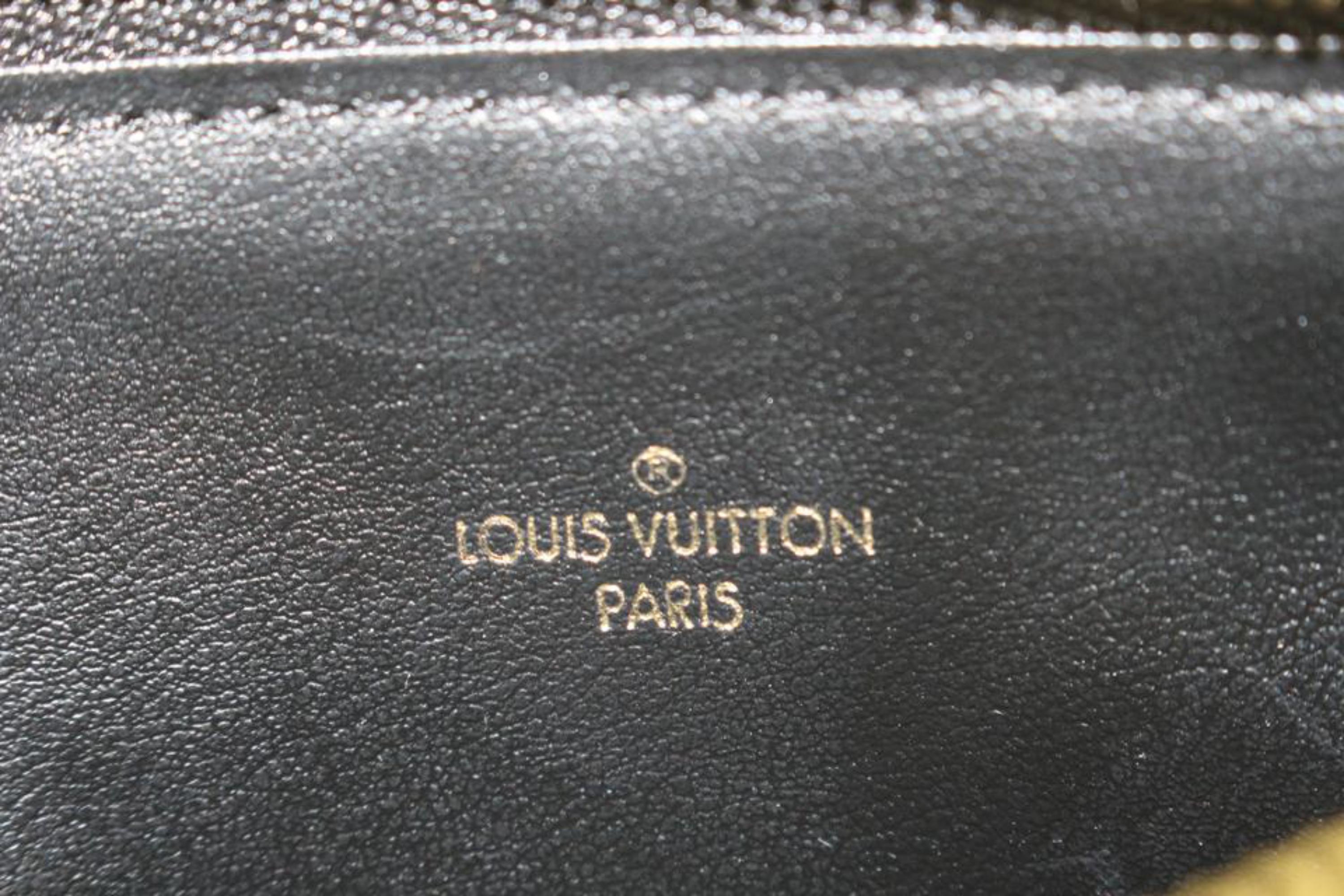 Louis Vuitton Black Leather Monogram Empreinte Felicie Zip Pouch Insert 6lk712s 6