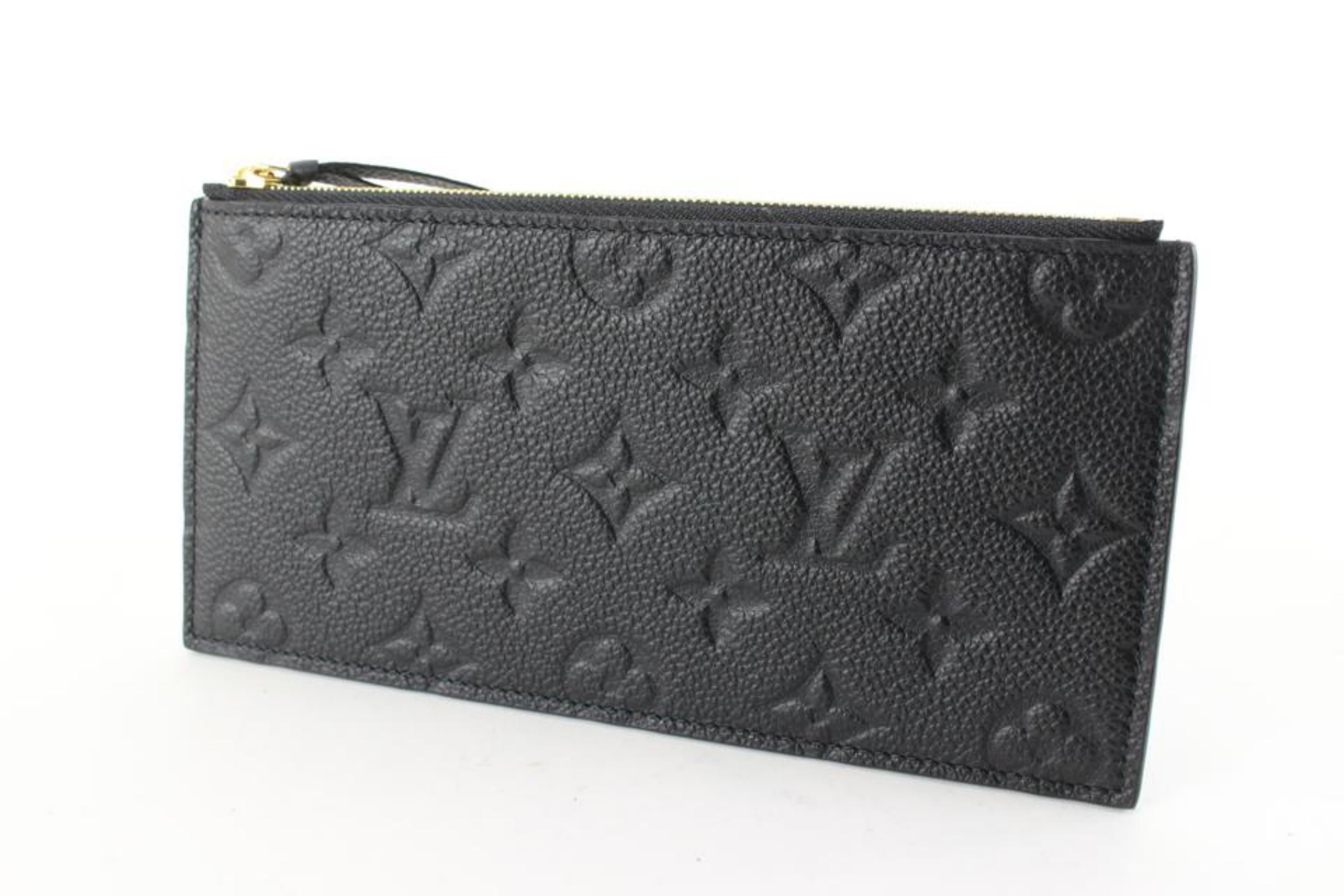 Louis Vuitton Black Leather Monogram Empreinte Felicie Zip Pouch Insert 6lk712s 7