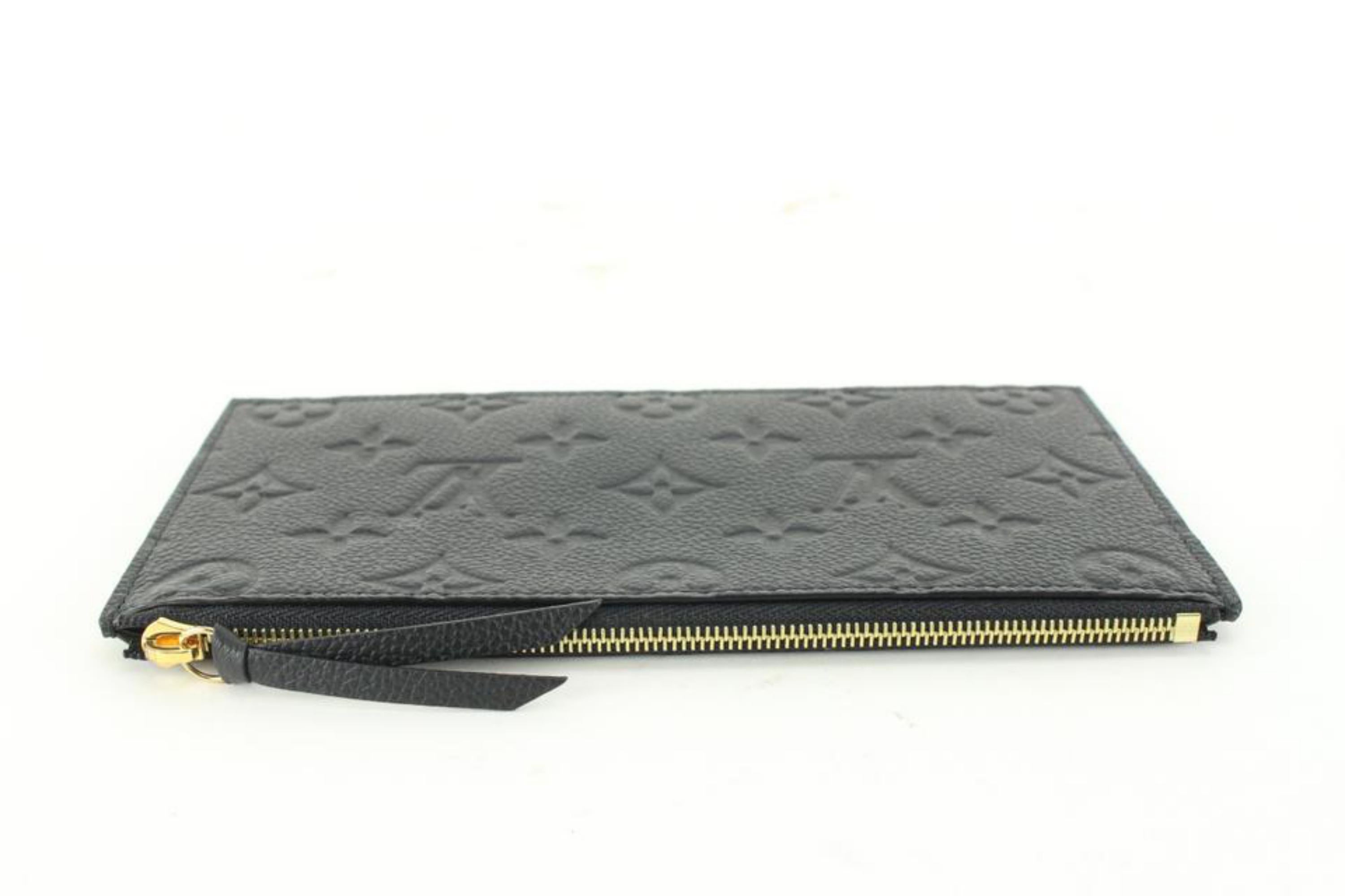 Louis Vuitton Black Leather Monogram Empreinte Felicie Zip Pouch Insert 6lk712s 3