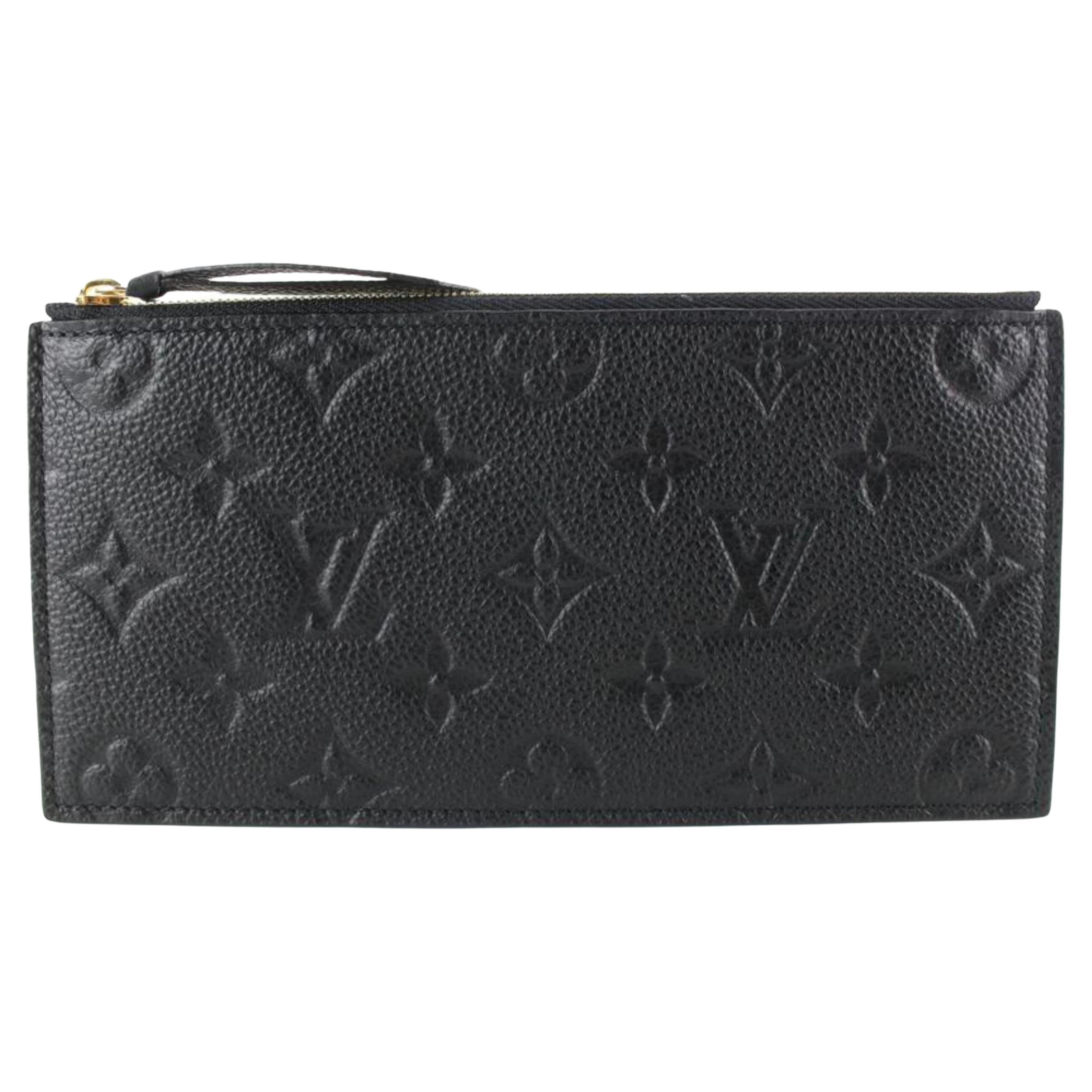 Louis Vuitton Black Leather Monogram Empreinte Felicie Zip Pouch Insert 6lk712s