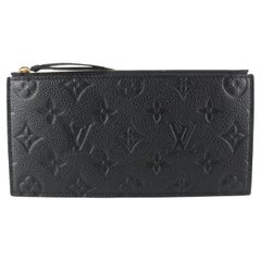 Louis Vuitton Black Leather Monogram Empreinte Felicie Zip Pouch Insert 6lk712s