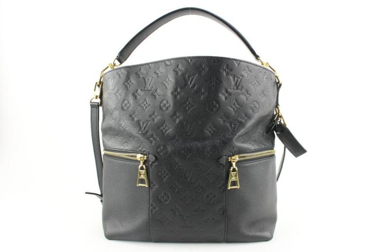 Louis Vuitton Black Leather Monogram Empreinte Melie Hobo Bag 325LV0L at  1stDibs