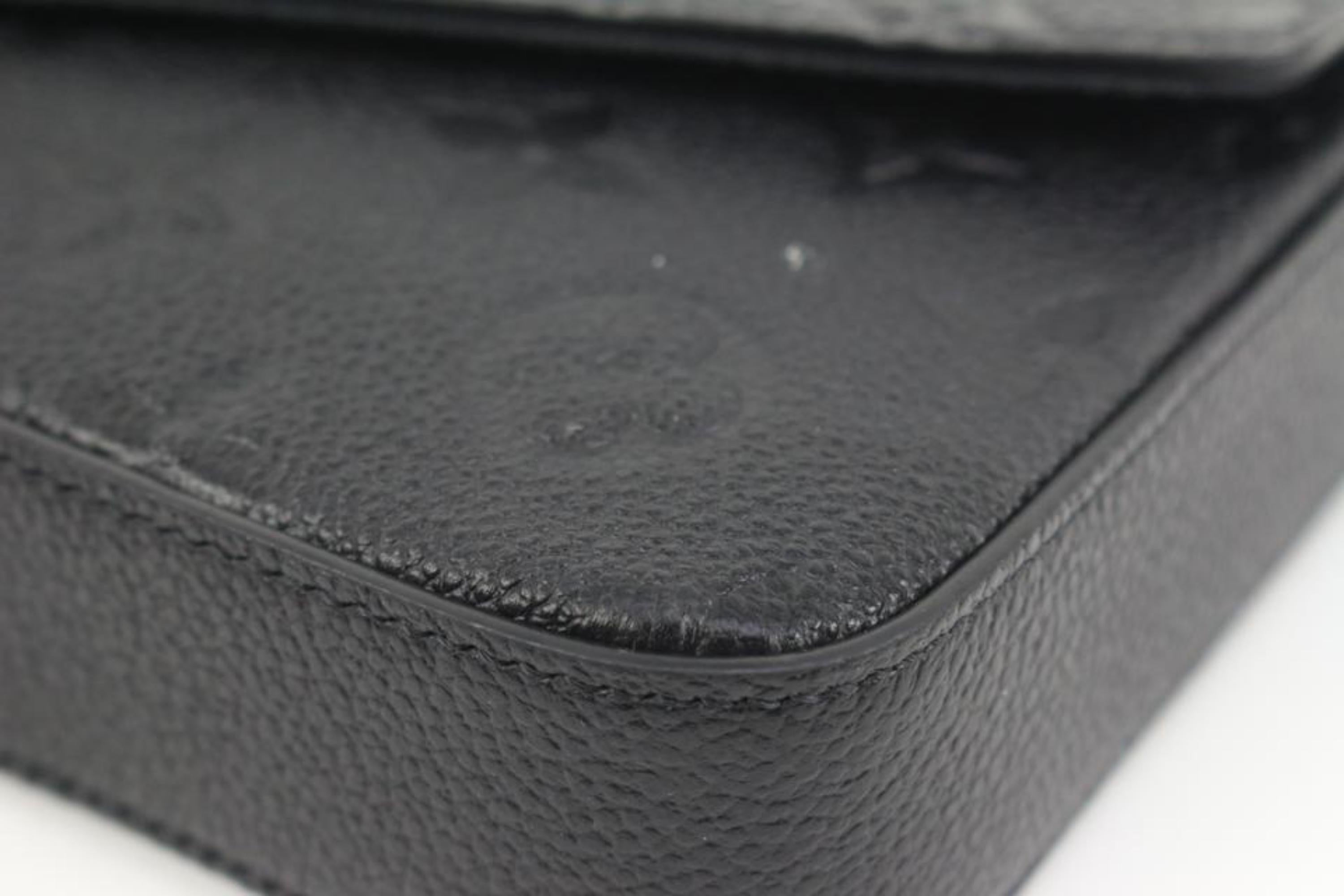Louis Vuitton Black Leather Monogram Empreinte Pochette Felicie Crossbody 4