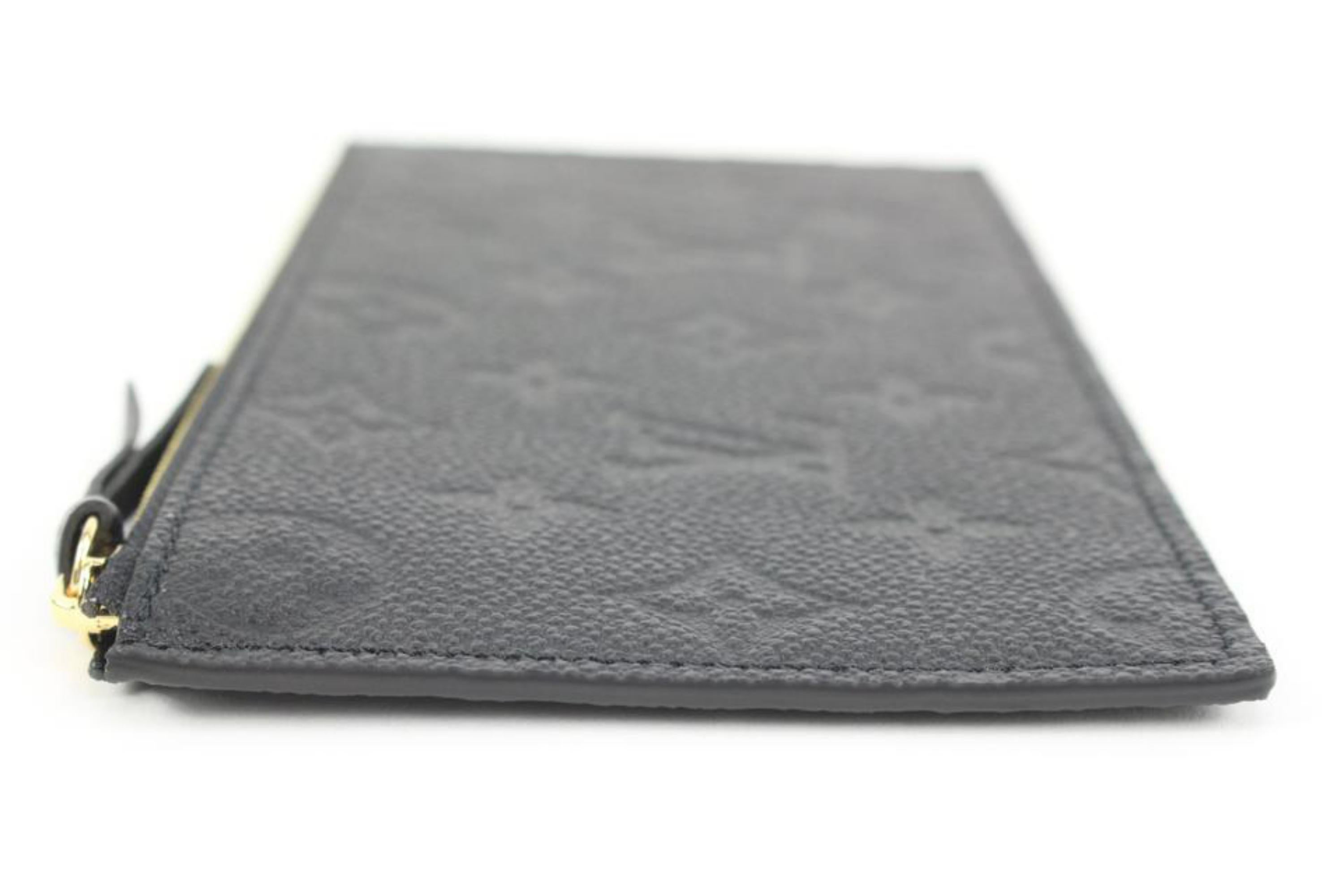 Louis Vuitton Black Leather Monogram Empreinte Pochette Zip Felicie Insert 33lv2 6