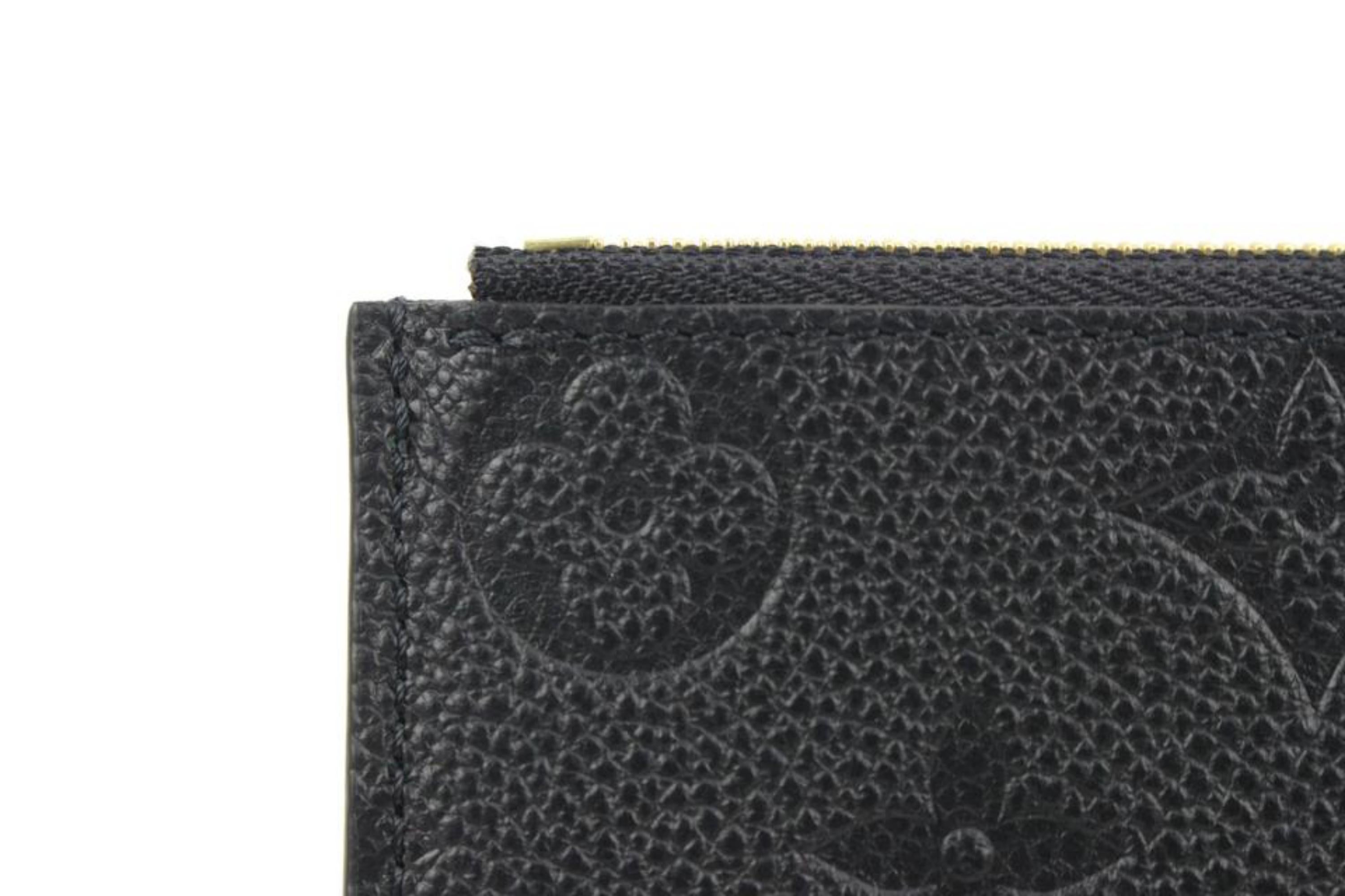 Louis Vuitton Black Leather Monogram Empreinte Pochette Zip Felicie Insert 33lv2 7