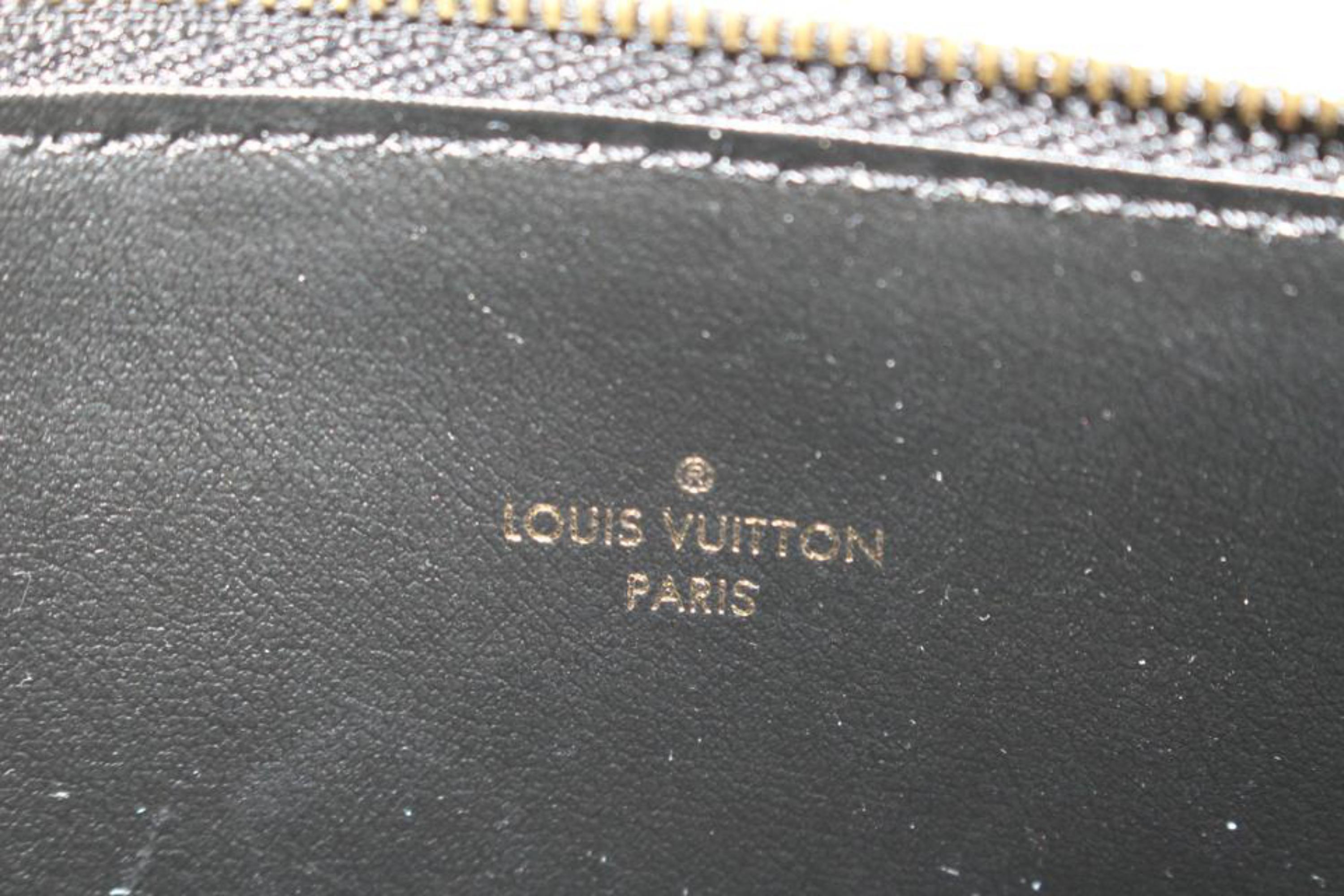 Louis Vuitton Black Leather Monogram Empreinte Pochette Zip Felicie Insert 33lv2 In New Condition In Dix hills, NY