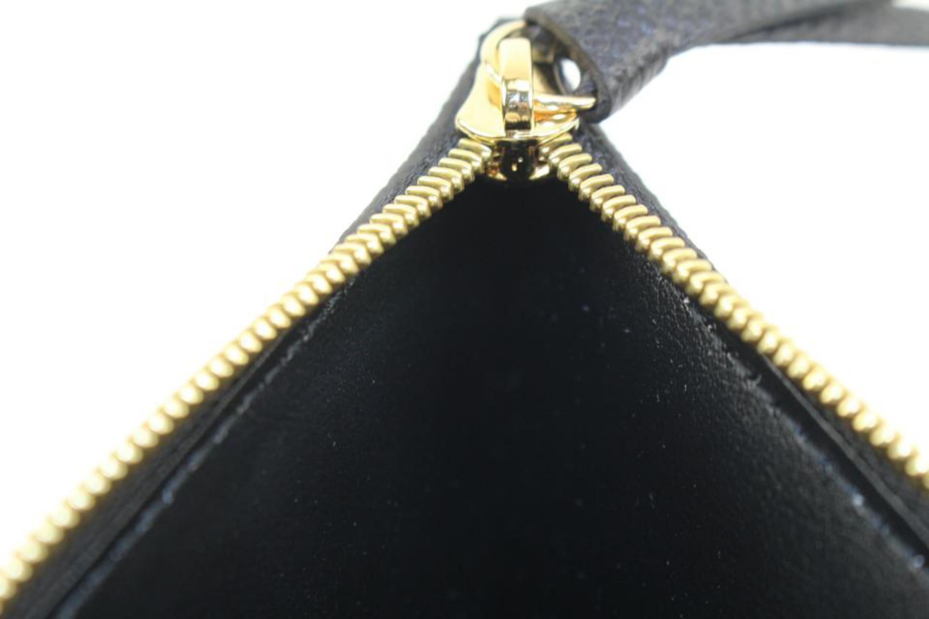 Louis Vuitton Black Leather Monogram Empreinte Pochette Zip Felicie Insert 33lv2 1