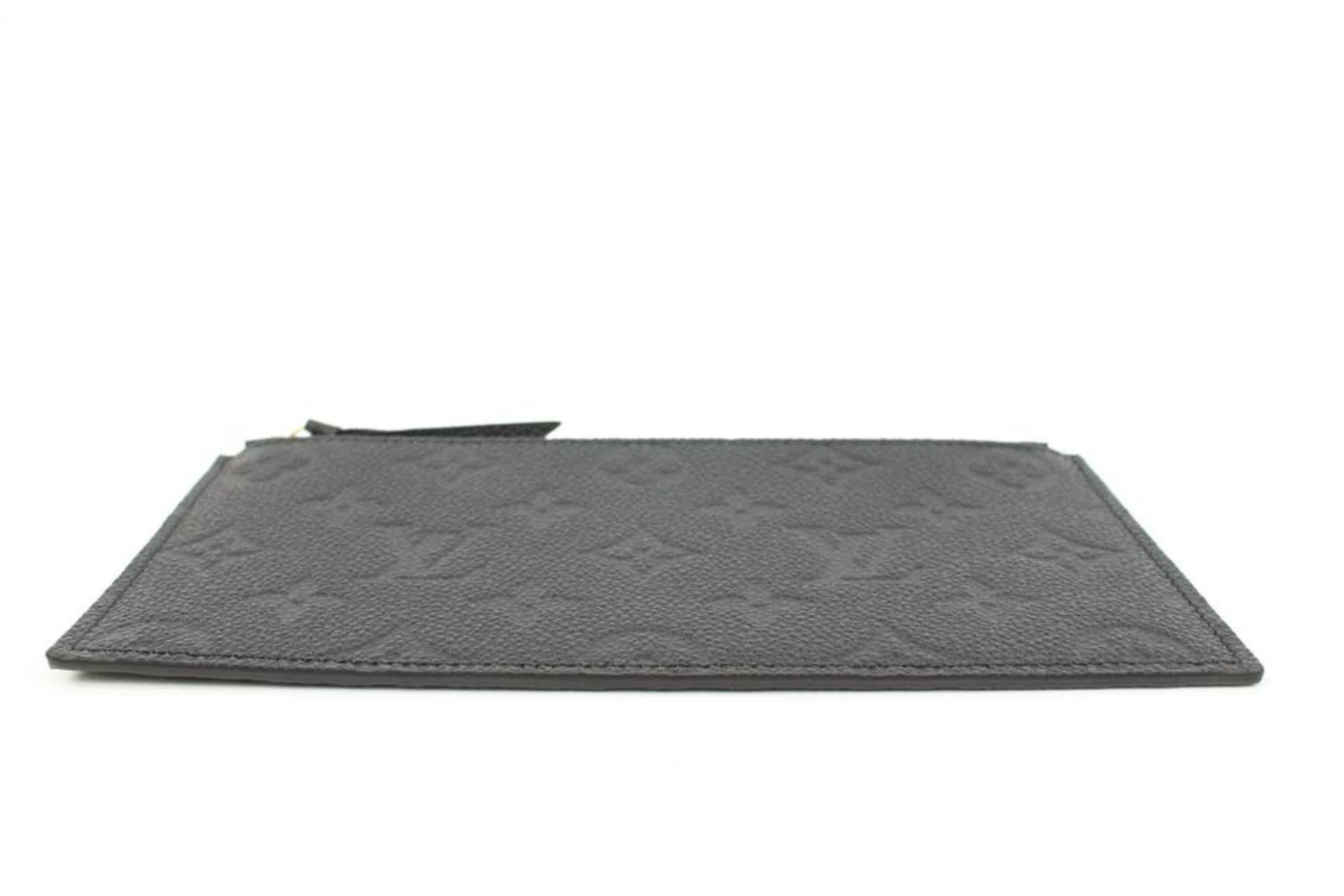 Louis Vuitton Black Leather Monogram Empreinte Pochette Zip Felicie Insert 33lv2 4