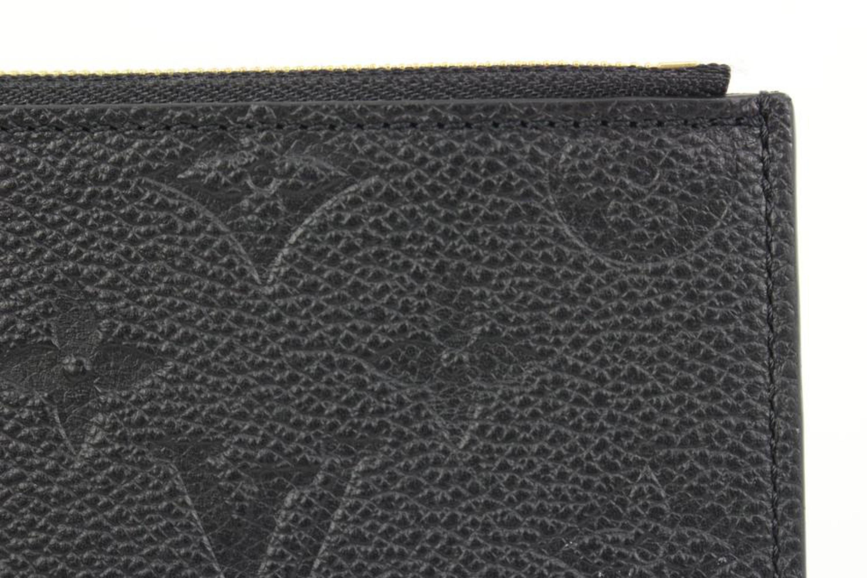 Louis Vuitton Black Leather Monogram Empreinte Zip Pouch Felicie Insert 59lk322s 6