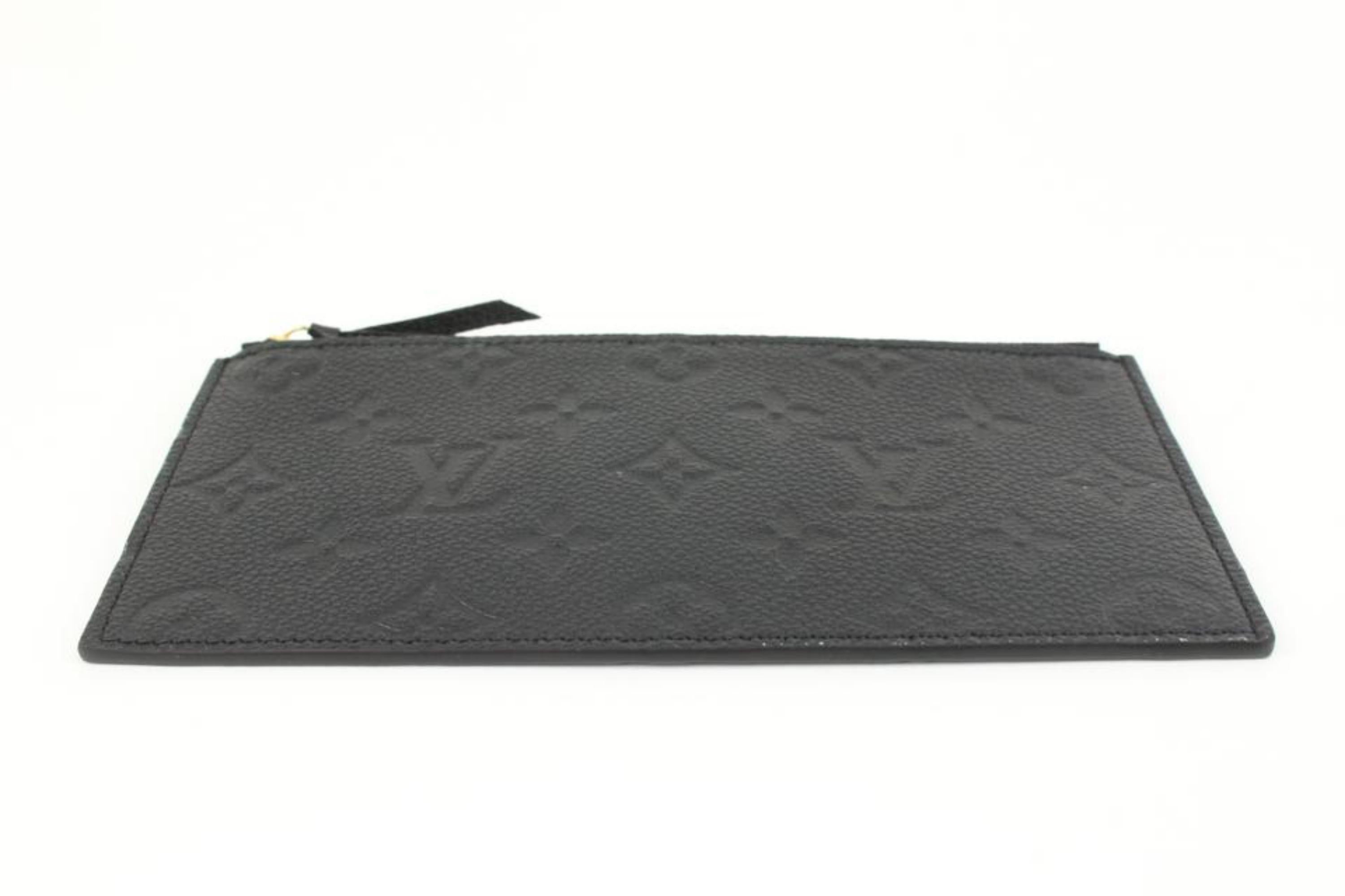 Louis Vuitton Black Leather Monogram Empreinte Zip Pouch Felicie Insert 59lk322s 7