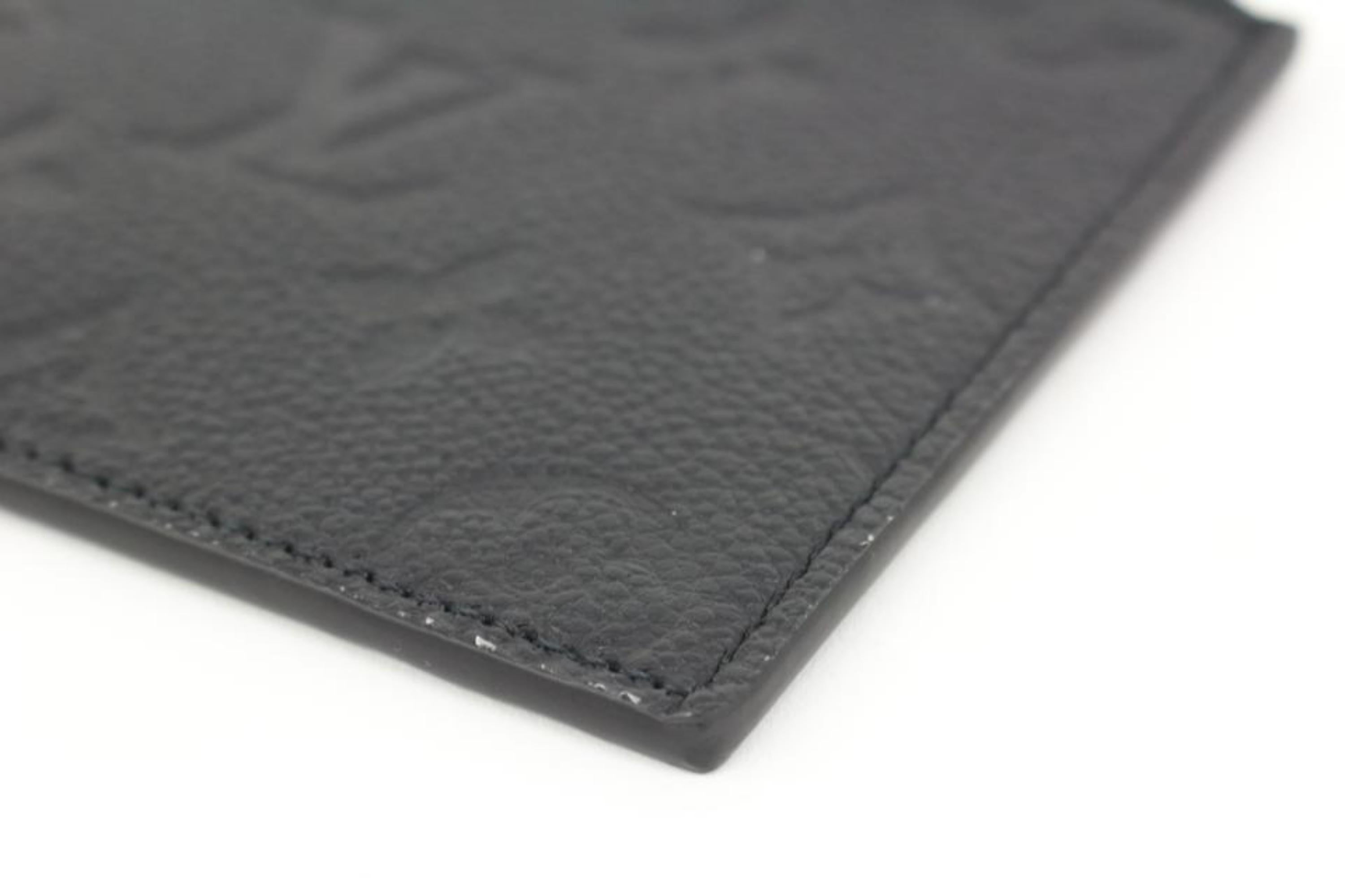 Louis Vuitton Black Leather Monogram Empreinte Zip Pouch Felicie Insert 59lk322s 8