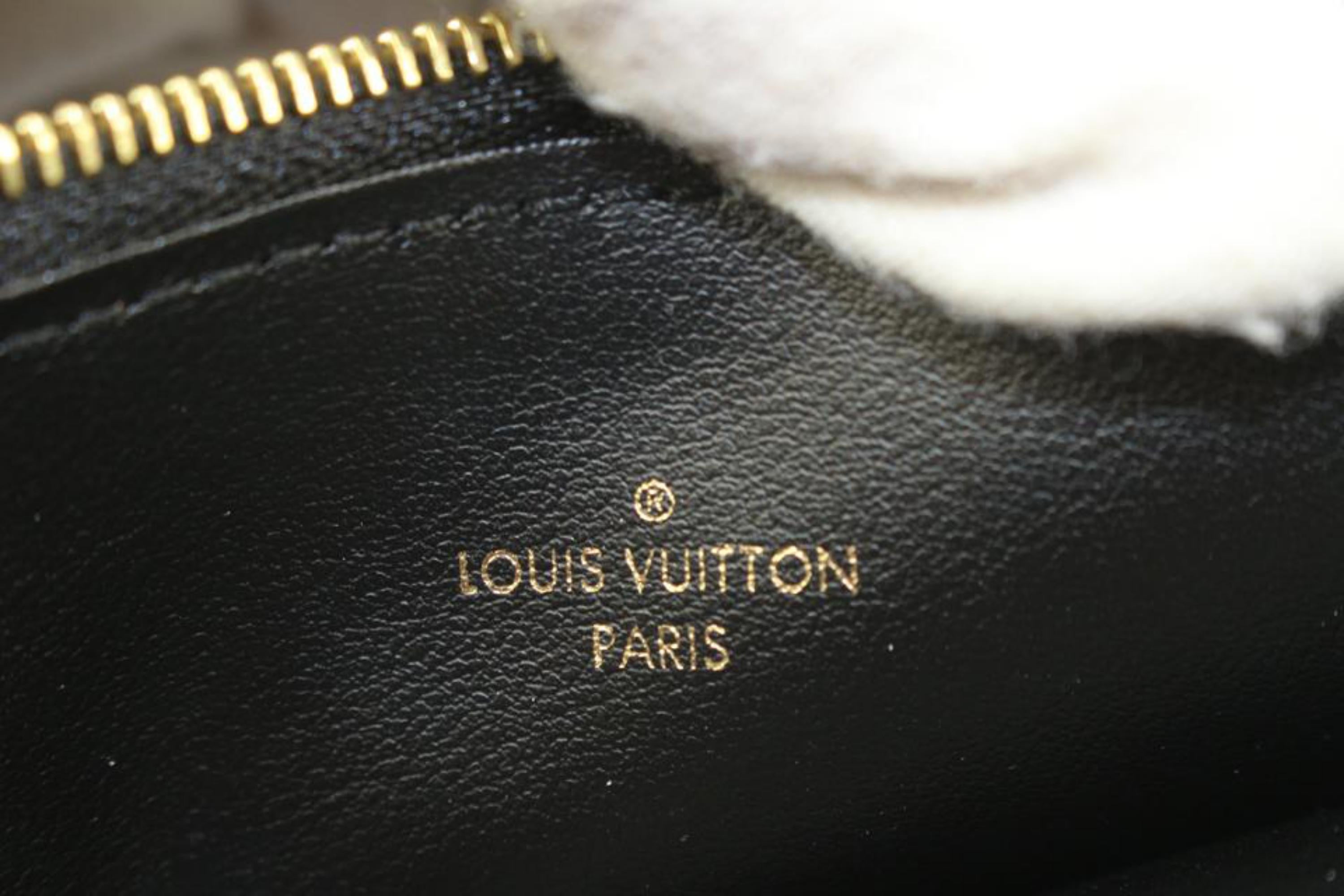 Louis Vuitton Black Leather Monogram Empreinte Zip Pouch Felicie Insert 59lk322s 1
