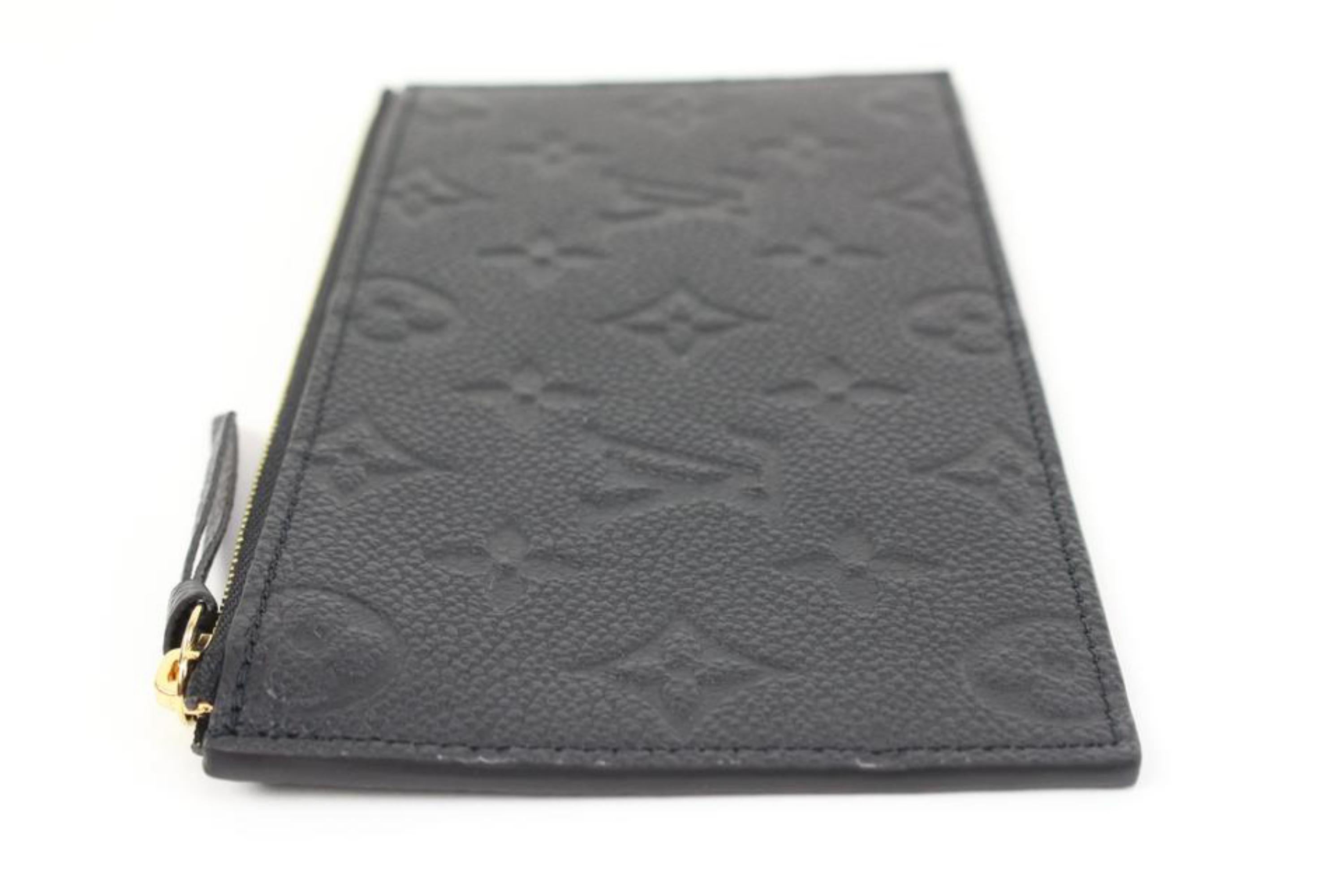 Louis Vuitton Black Leather Monogram Empreinte Zip Pouch Felicie Insert 59lk322s 4