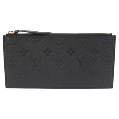 Louis Vuitton Black Leather Monogram Empreinte Zip Pouch Felicie Insert 59lk322s