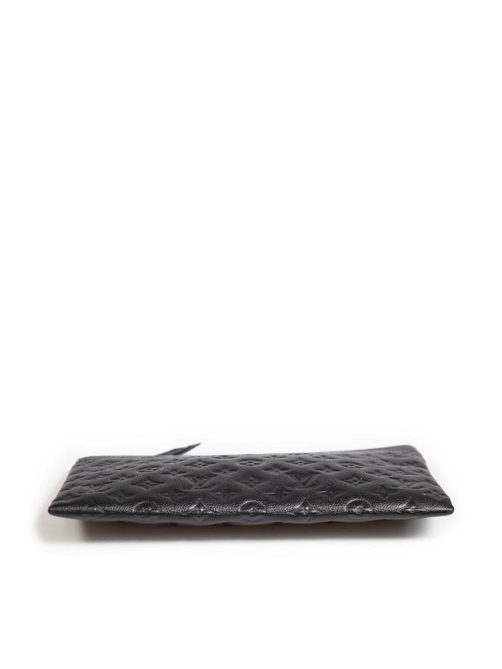Women's Louis Vuitton Black Leather Monogram Pouch