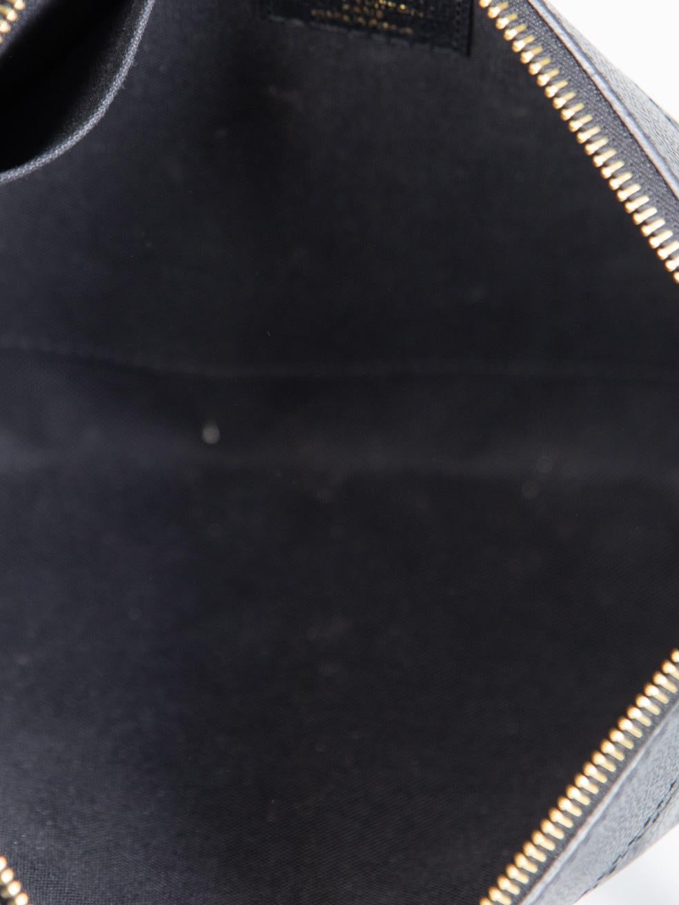 Louis Vuitton Black Leather Monogram Pouch 2