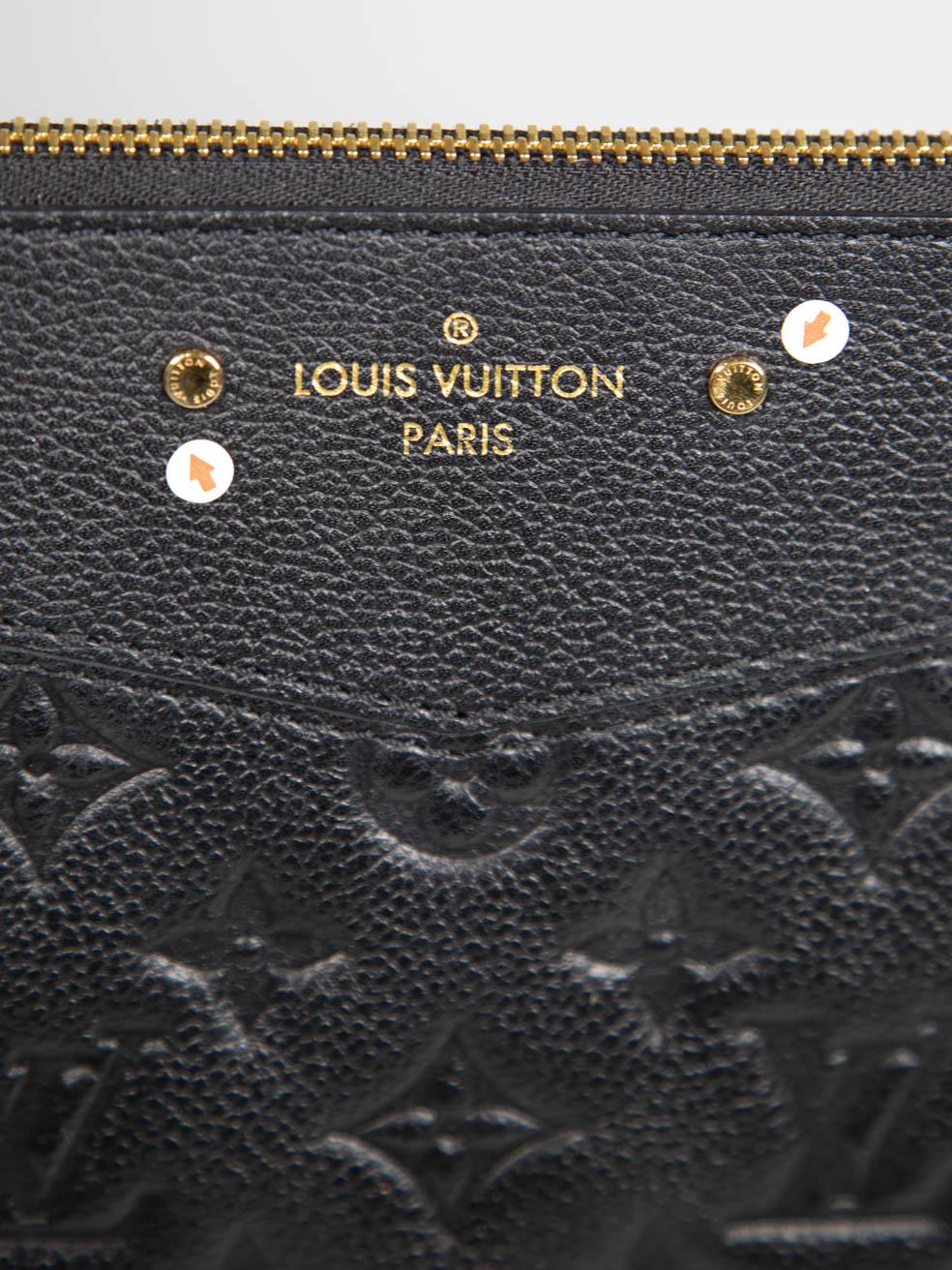 Louis Vuitton Black Leather Monogram Pouch 3