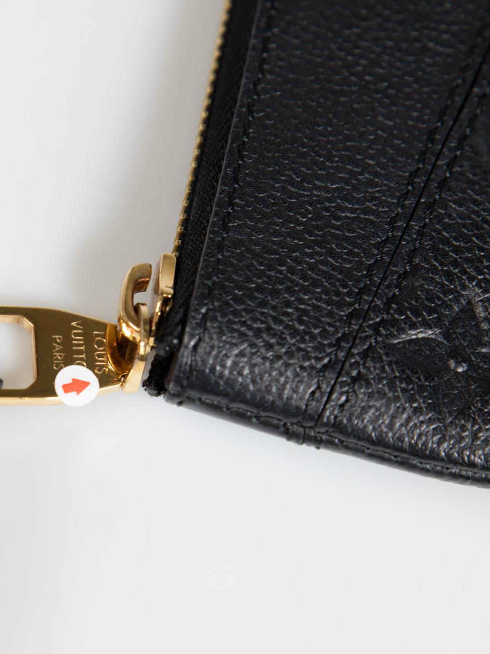 Louis Vuitton Black Leather Monogram Pouch 4