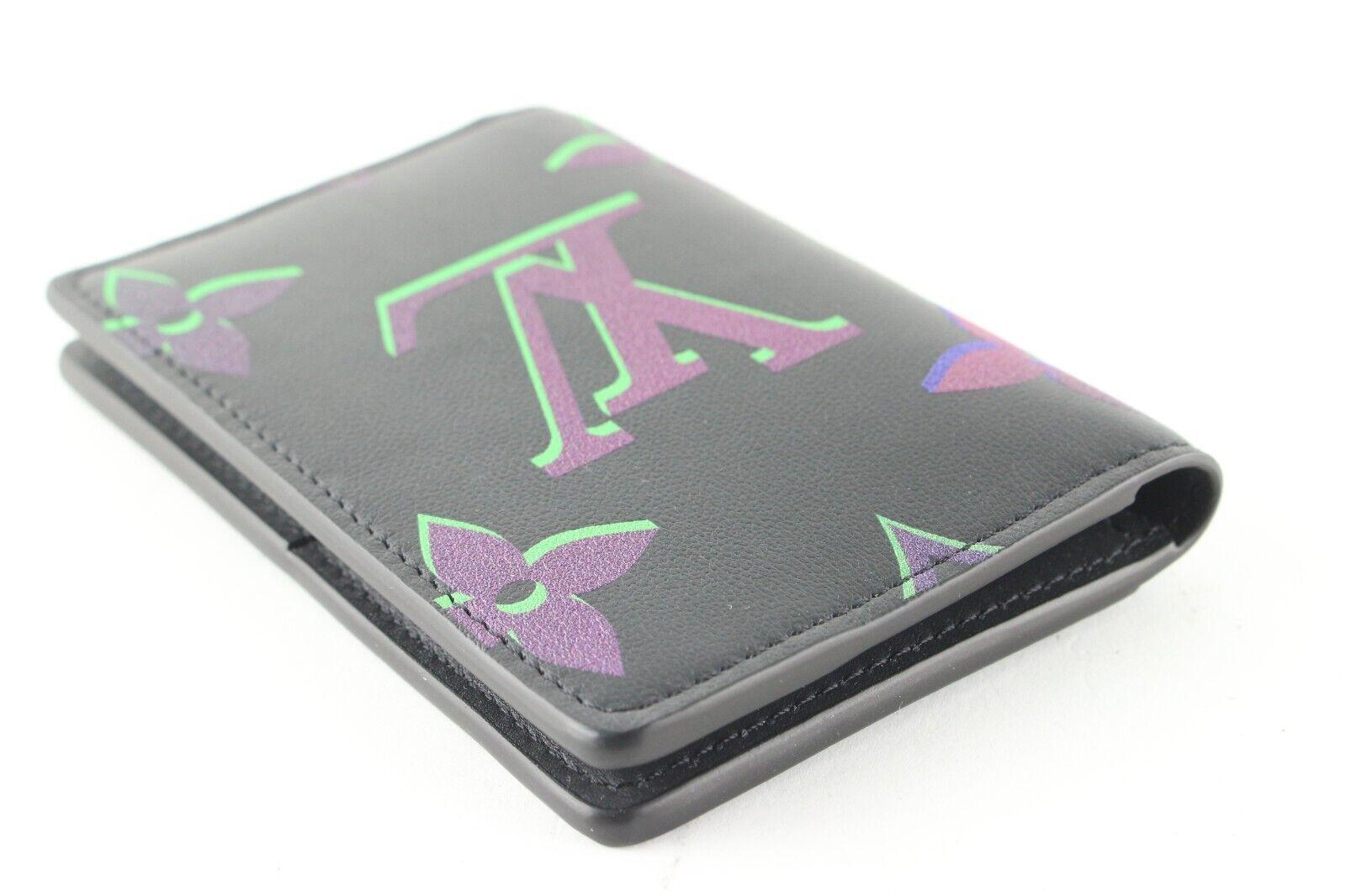 Louis Vuitton Black Leather Monogram Spotlight Pocket Organizer Wallet 4LV517S 4