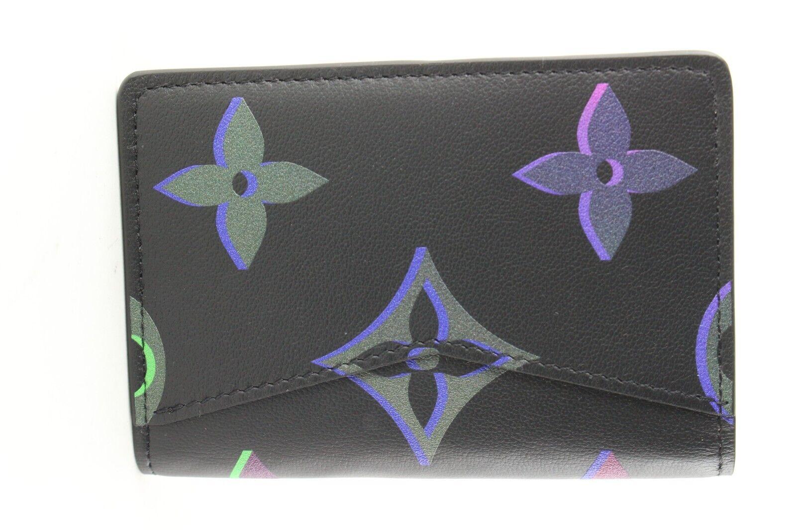 Louis Vuitton Black Leather Monogram Spotlight Pocket Organizer Wallet 4LV517S For Sale 5