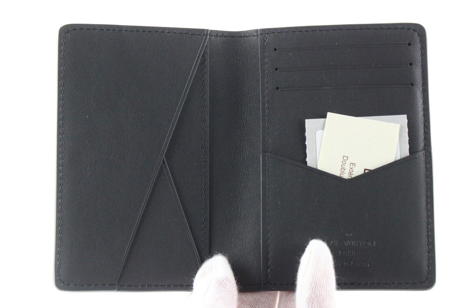 Louis Vuitton Black Leather Monogram Spotlight Pocket Organizer Wallet 4LV517S For Sale 2