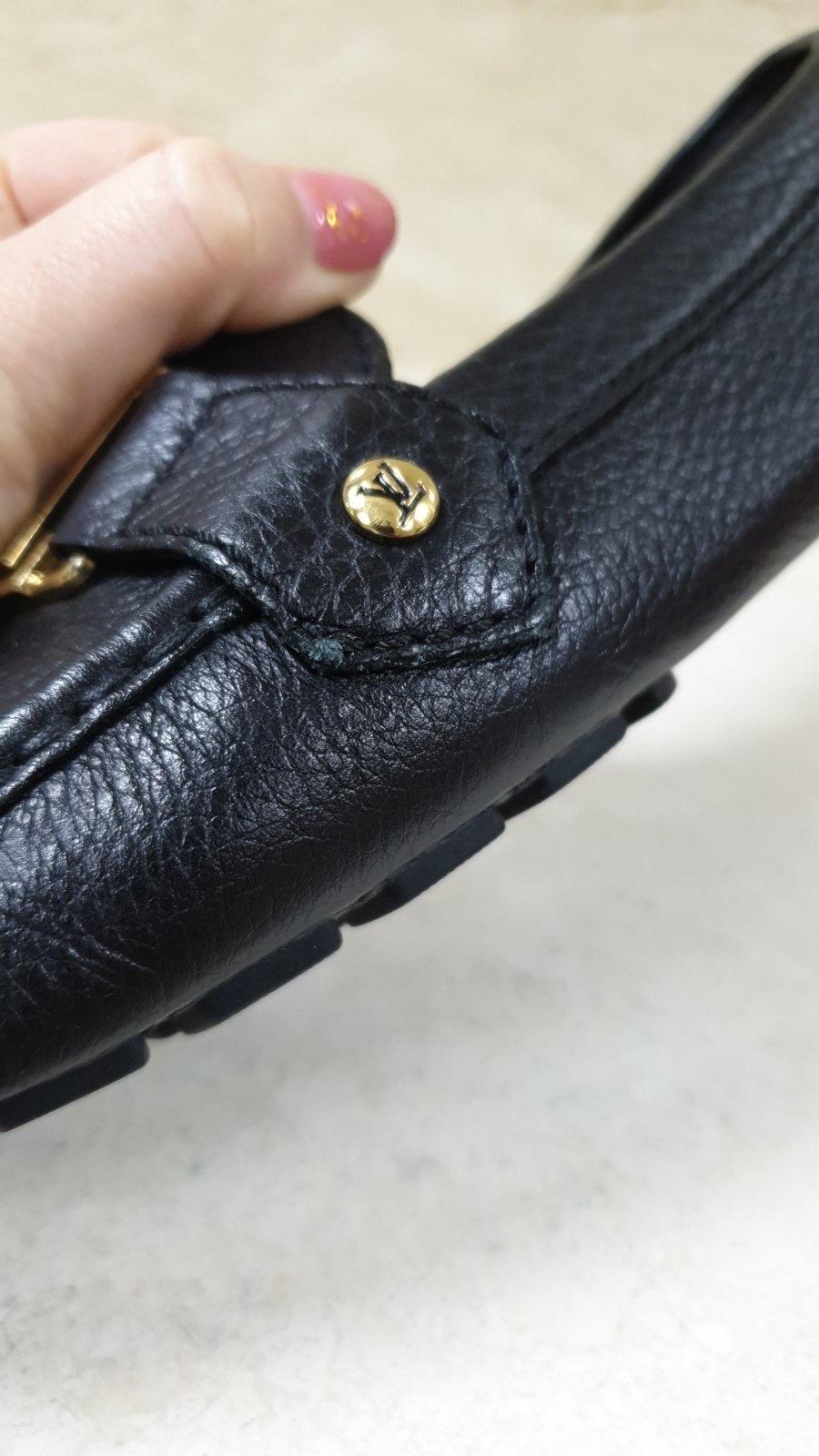 Louis Vuitton  Black Leather Monte Carlo Loafers 8