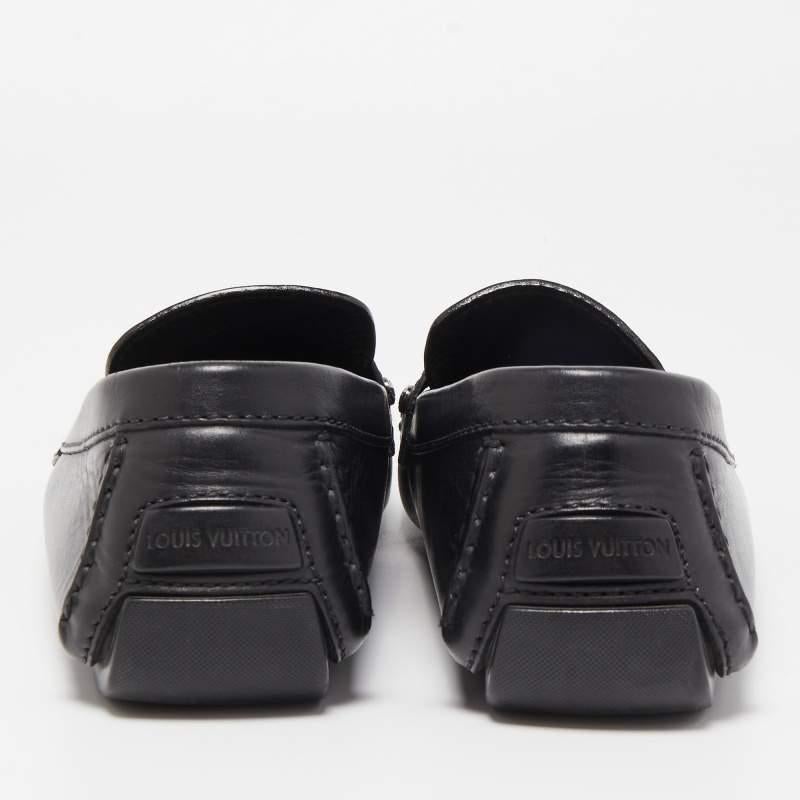 Men's Louis Vuitton Black Leather Monte Carlo Loafers 