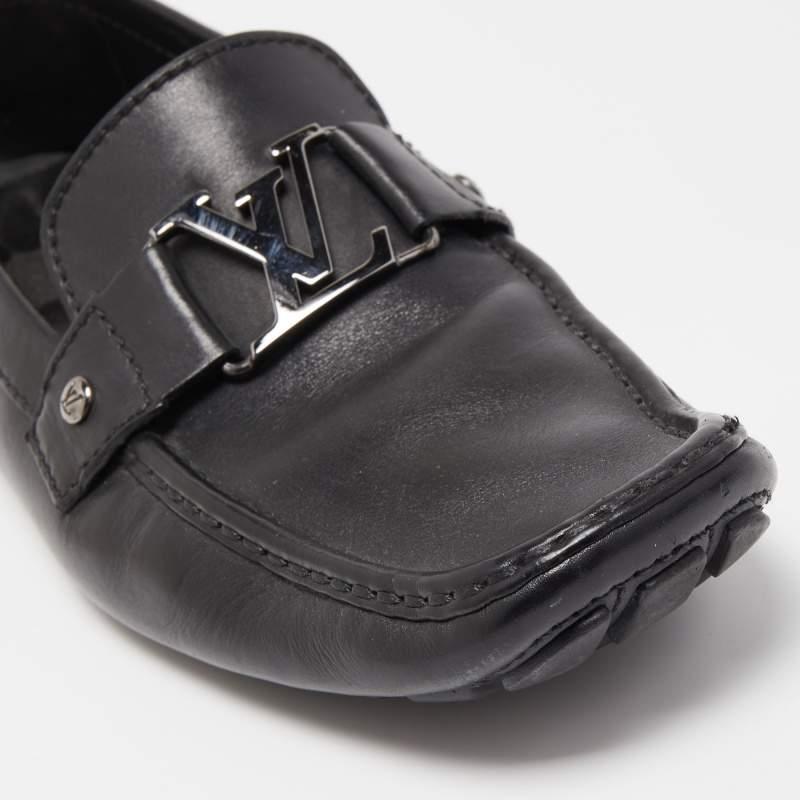 Louis Vuitton Black Leather Monte Carlo Loafers  2