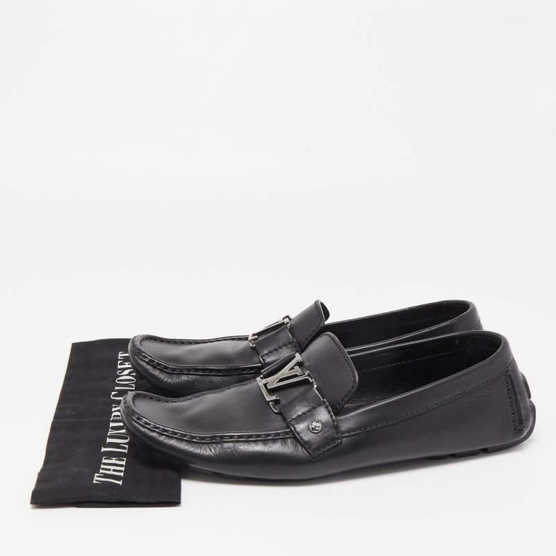 Louis Vuitton Black Leather Monte Carlo Loafers  4