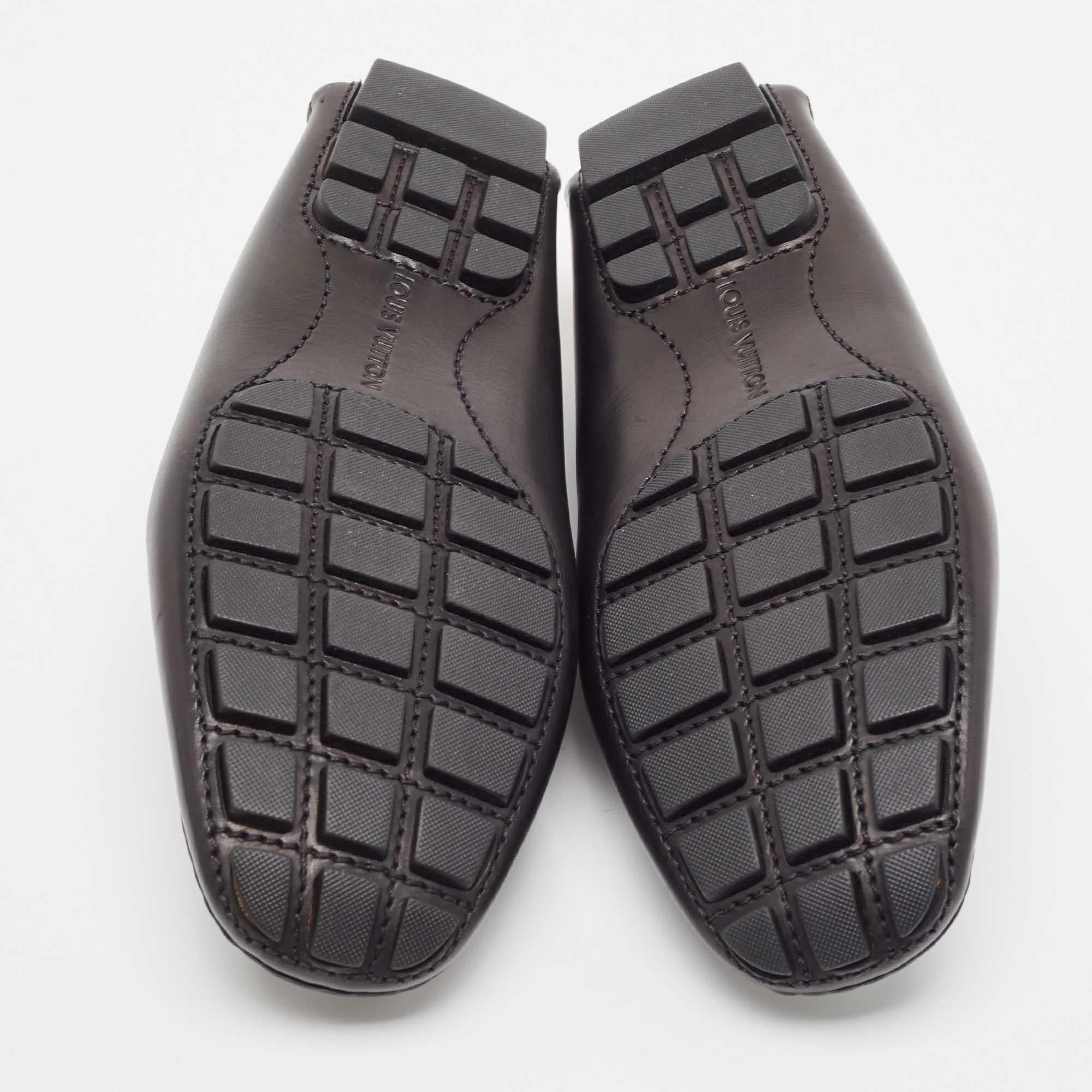 Louis Vuitton Black Leather Monte Carlo Loafers Size 40.5 2