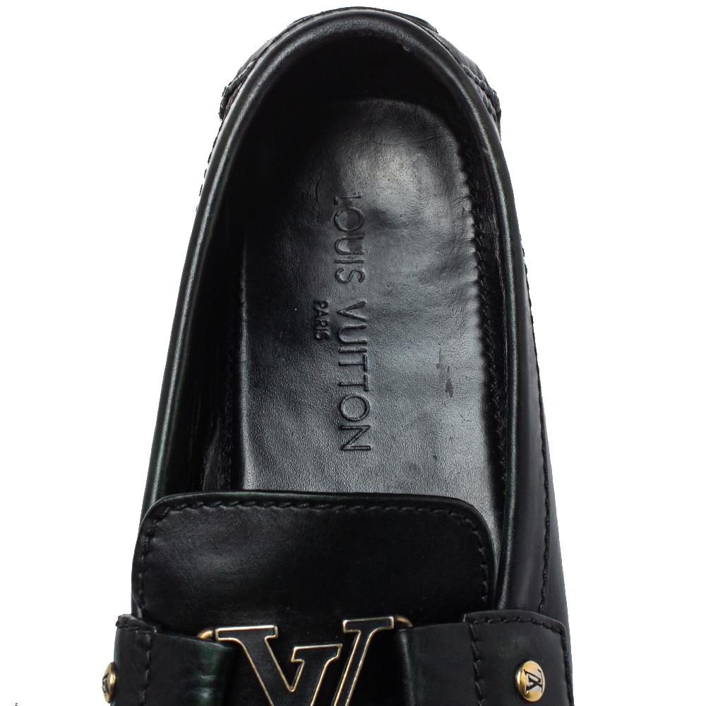 Louis Vuitton Black Leather Monte Carlo Loafers Size 42.5 2