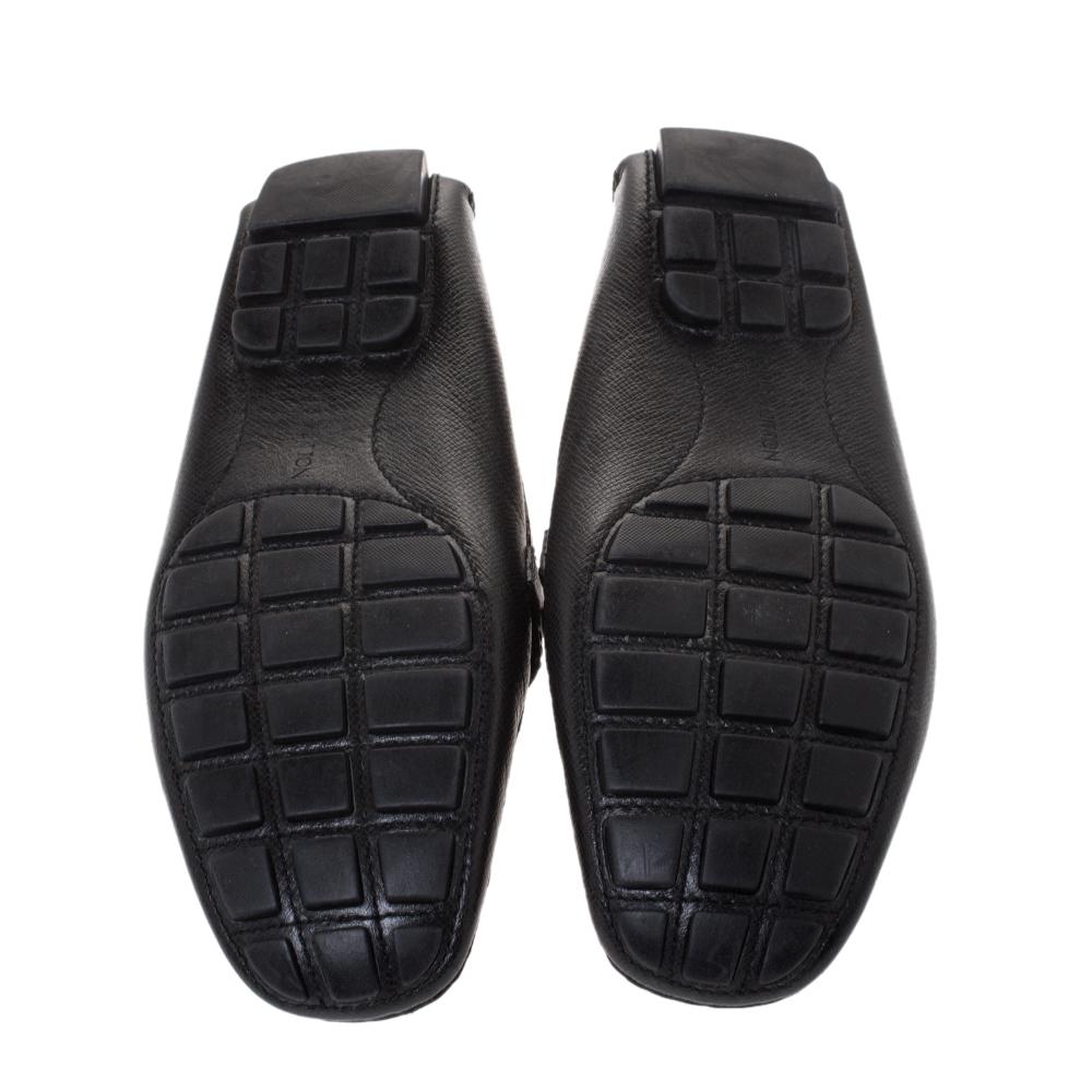 Men's Louis Vuitton Black Leather Monte Carlo Loafers Size 43