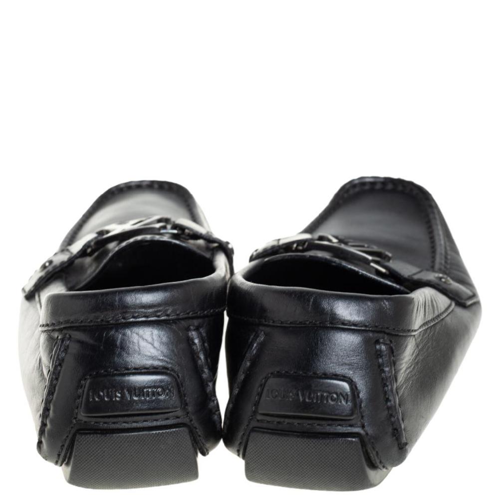 Louis Vuitton Black Leather Monte Carlo Loafers Size 43 1