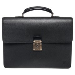 Louis Vuitton Black Leather Moskova Briefcase Bag