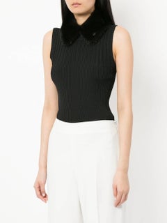 Louis Vuitton Black Leather Neck Scarf Collar
