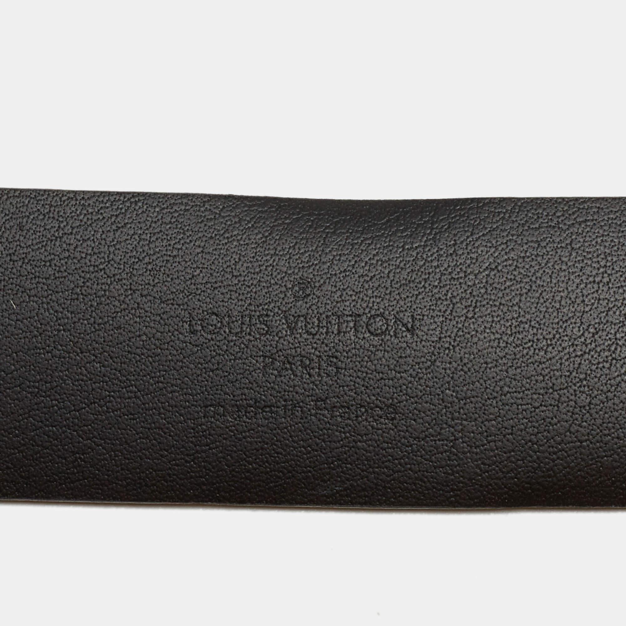 Louis Vuitton Black Leather Neogram Belt 90CM In Good Condition In Dubai, Al Qouz 2