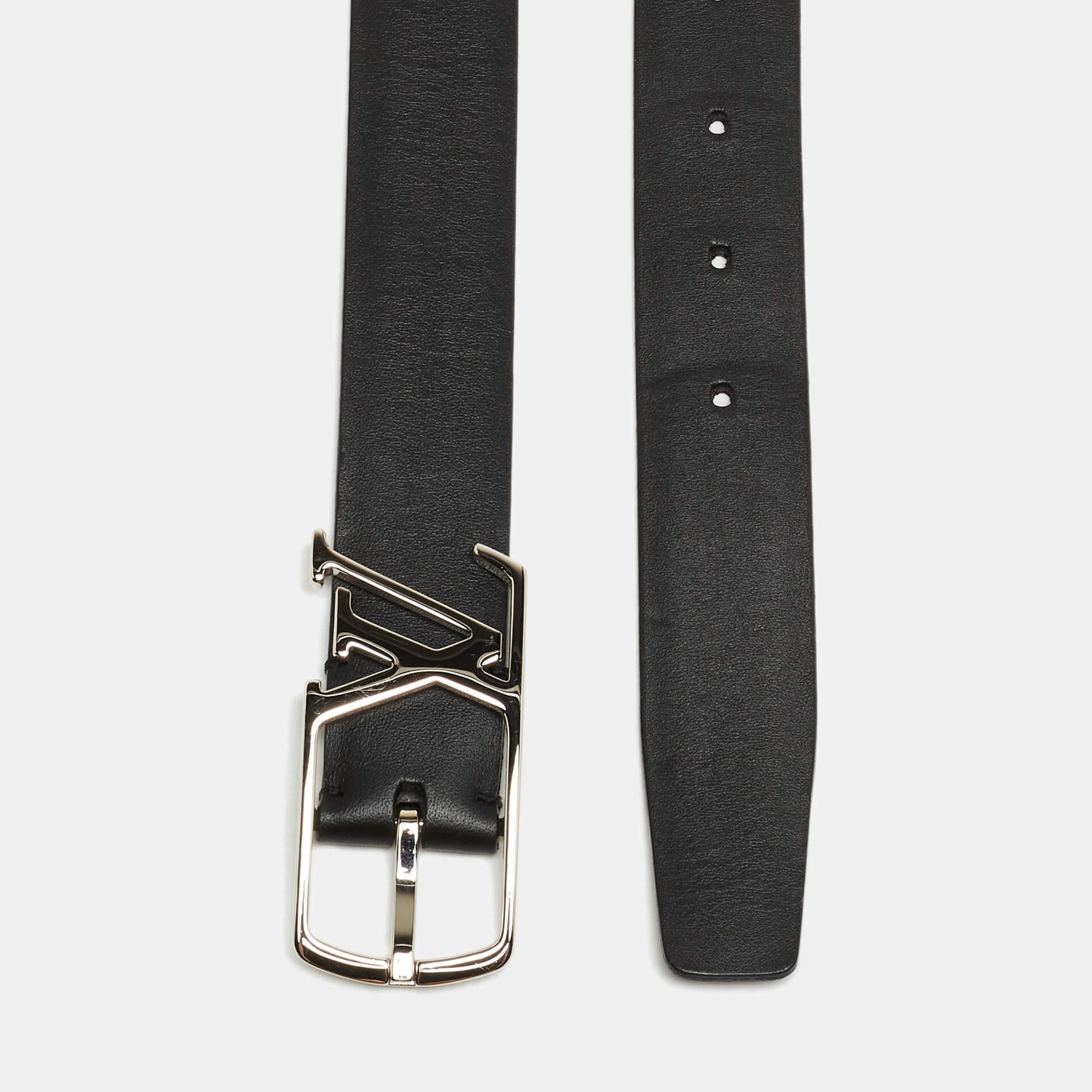 Men's Louis Vuitton Black Leather Neogram Belt 90CM