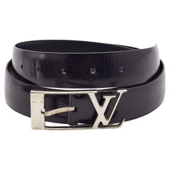 Louis Vuitton Black Leather Neogram Belt 90CM