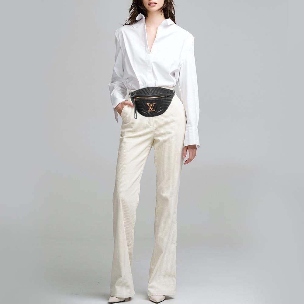 Women's Louis Vuitton Black Leather New Wave Belt Bag